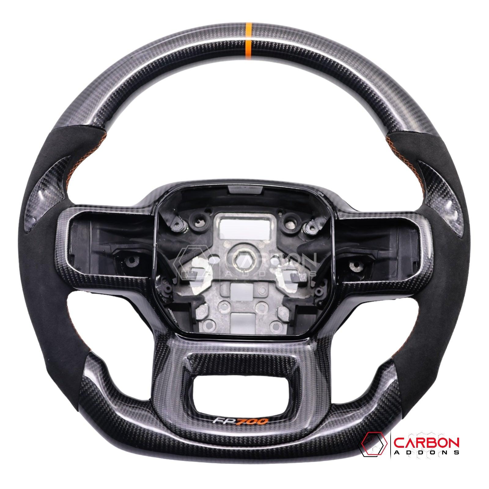 Ford F150 2021-2024 Custom Heated Carbon Fiber Steering Wheel - carbonaddons Carbon Fiber Parts, Accessories, Upgrades, Mods