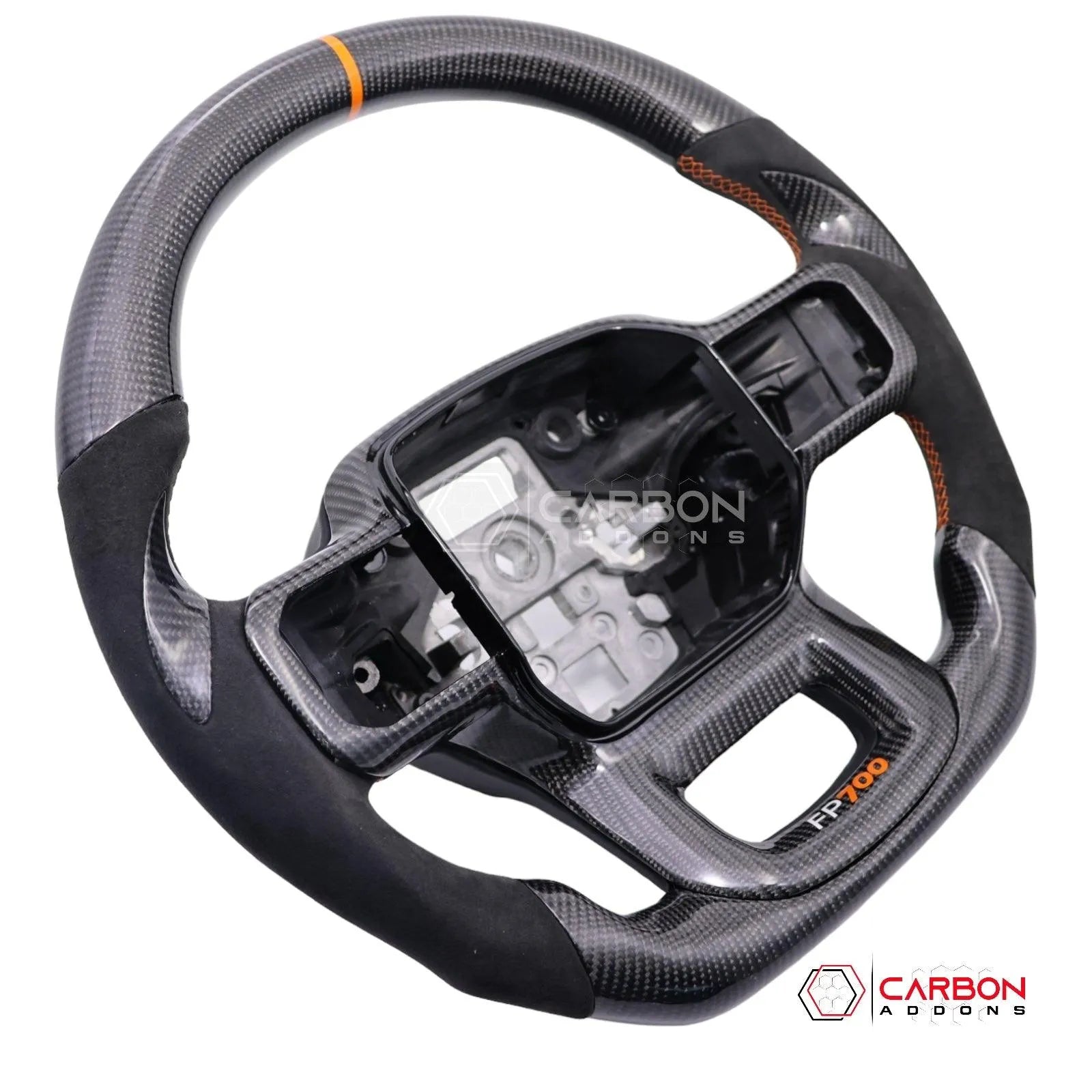 Ford F150 2021-2024 Custom Heated Carbon Fiber Steering Wheel - carbonaddons Carbon Fiber Parts, Accessories, Upgrades, Mods