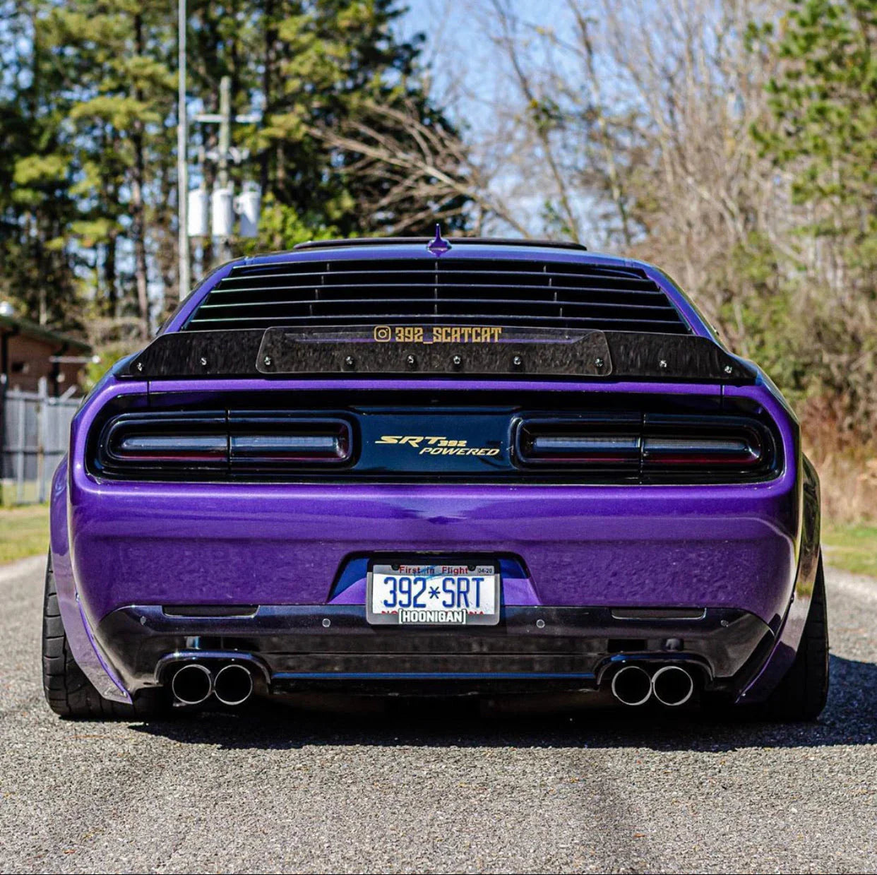 2009–2023 Dodge Challenger Wicker Bill w/ Camera Cutout | ZL1 Addons