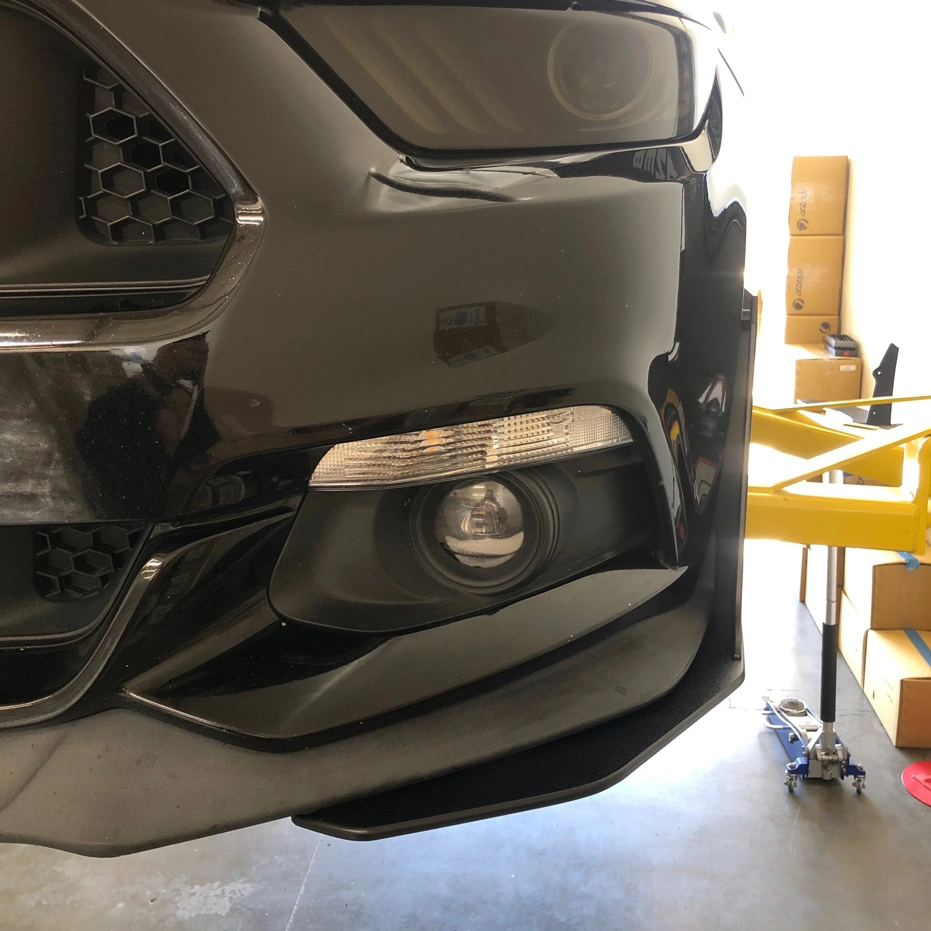 2015–2023 Ford Mustang "GT500-Style" Splitter Winglets & Fender Extensions – Front Aero Extensions (HDPE)