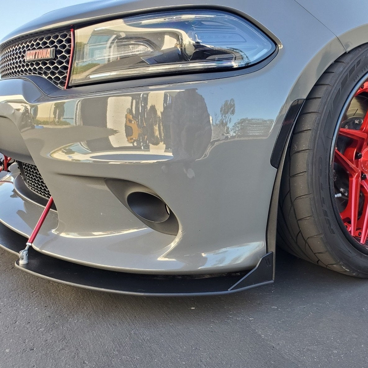 Dodge Charger 2015–2023 SRT Stealth Front Splitter Extension – Hellcat, Scat Pack, Daytona | ZL1 Addons