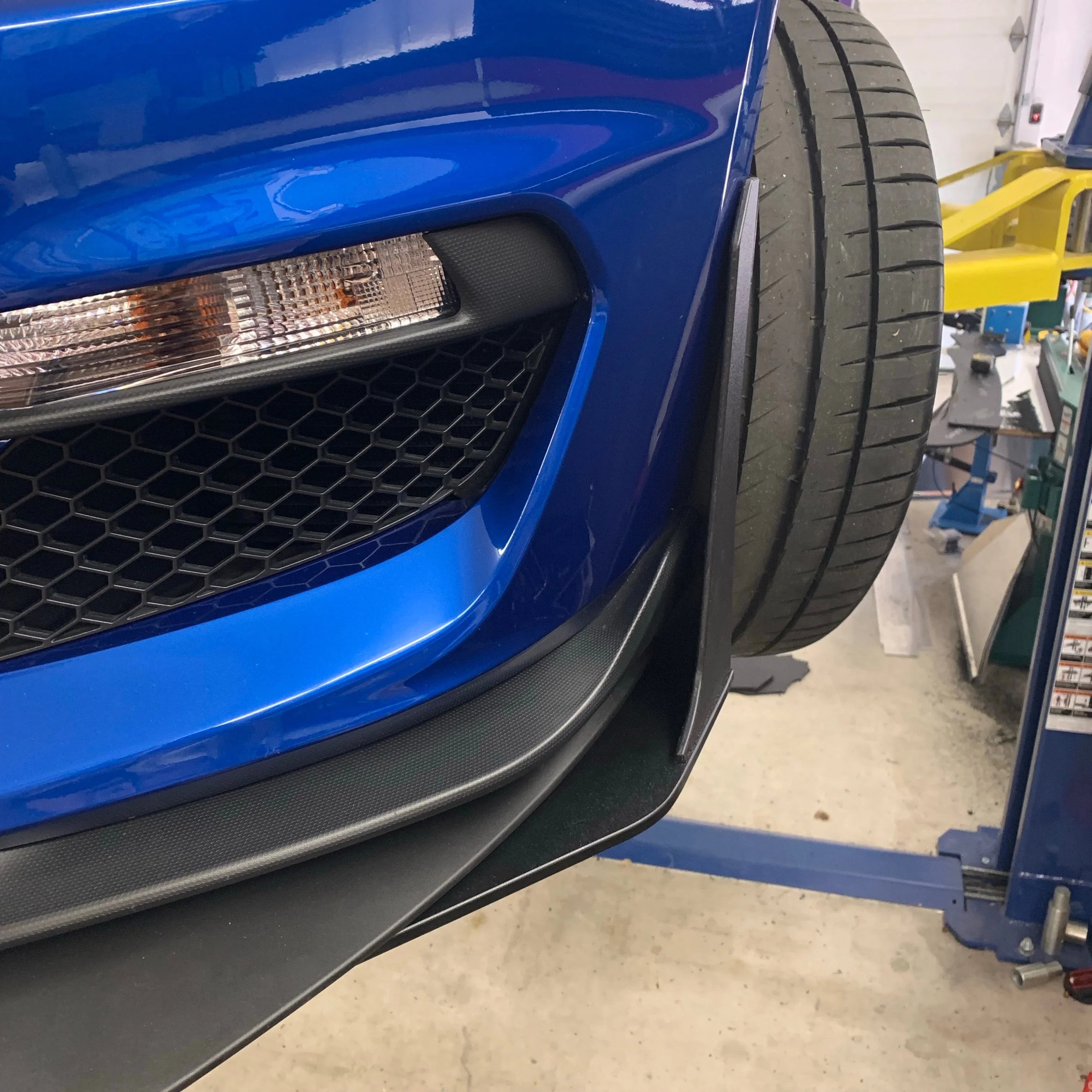 2015–2023 Ford Mustang "GT500-Style" Splitter Winglets & Fender Extensions – Front Aero Extensions (HDPE)