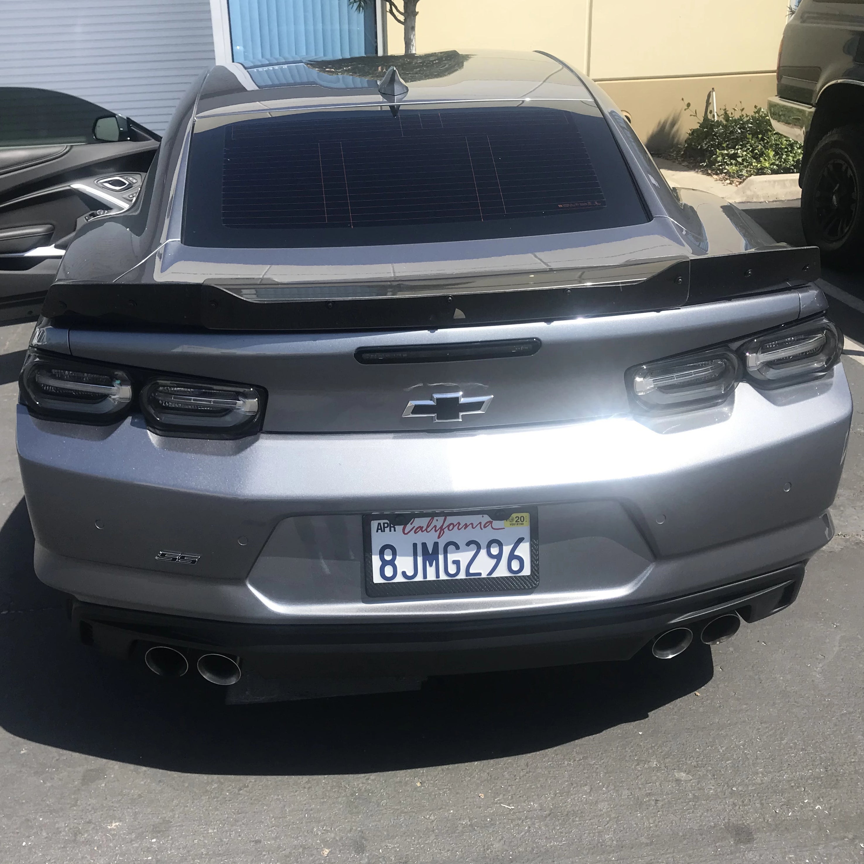 2019–2024 Camaro SS Wicker Bill for OEM Spoiler w/ Active Rear-View Camera (ZL1 Addons)