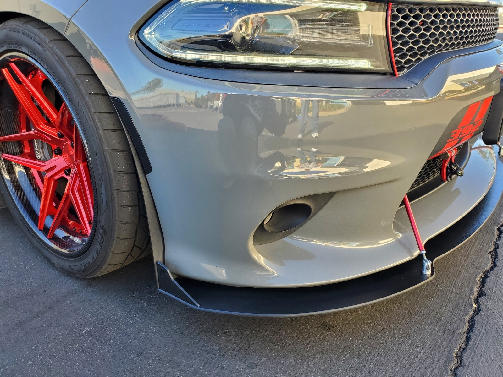 Dodge Charger 2015–2023 SRT Stealth Front Splitter Extension – Hellcat, Scat Pack, Daytona | ZL1 Addons