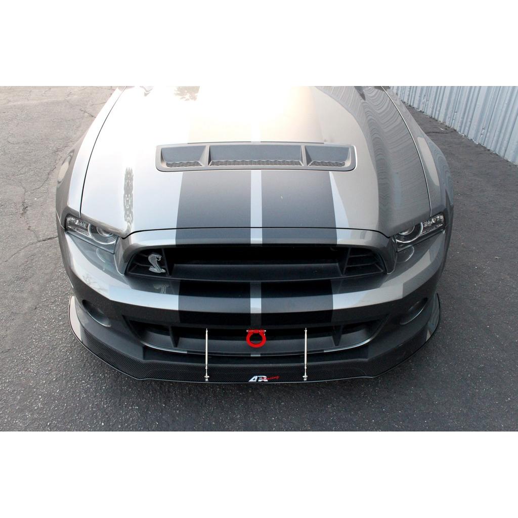 APR Performance Carbon Fiber Front Wind Splitter with Support Rods for 2011–2014 Ford Mustang