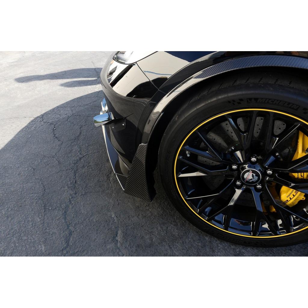 Chevrolet Corvette C7 Z06 Carbon Fiber Front Bumper Canards & Spats (Requires APR Front Splitter) by APR Performance