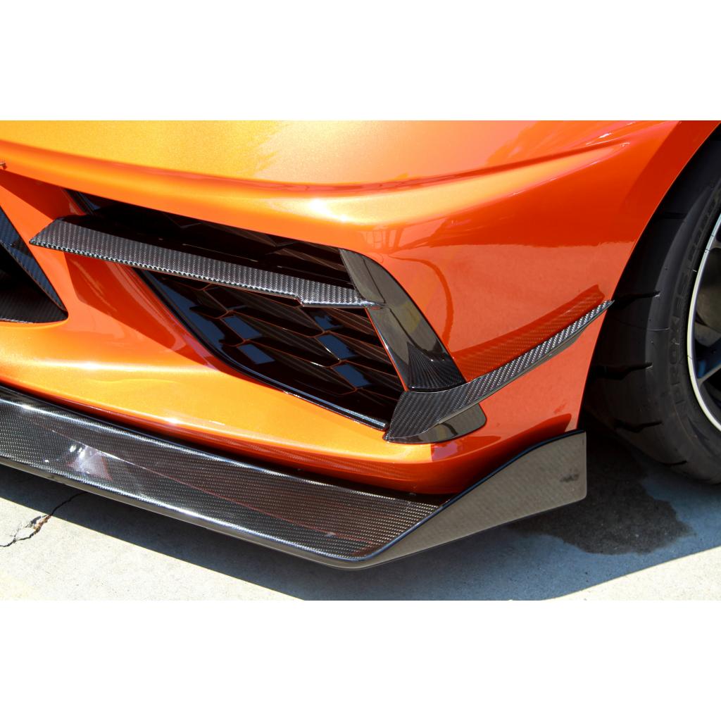 APR Performance Carbon Fiber Front Bumper Canards for Chevrolet Corvette C8