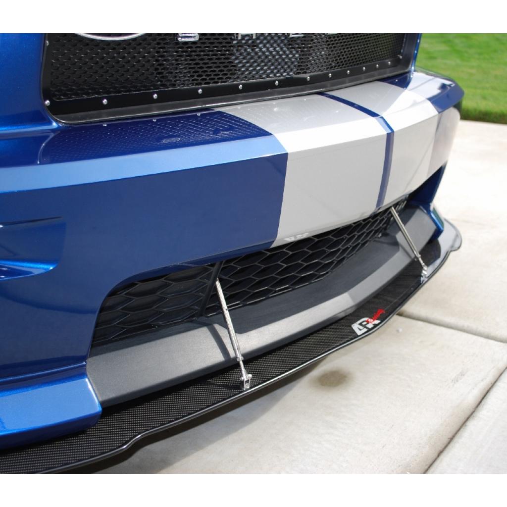 APR Performance Carbon Fiber Front Wind Splitter with Support Rods for 2005–2009 Ford Mustang S197