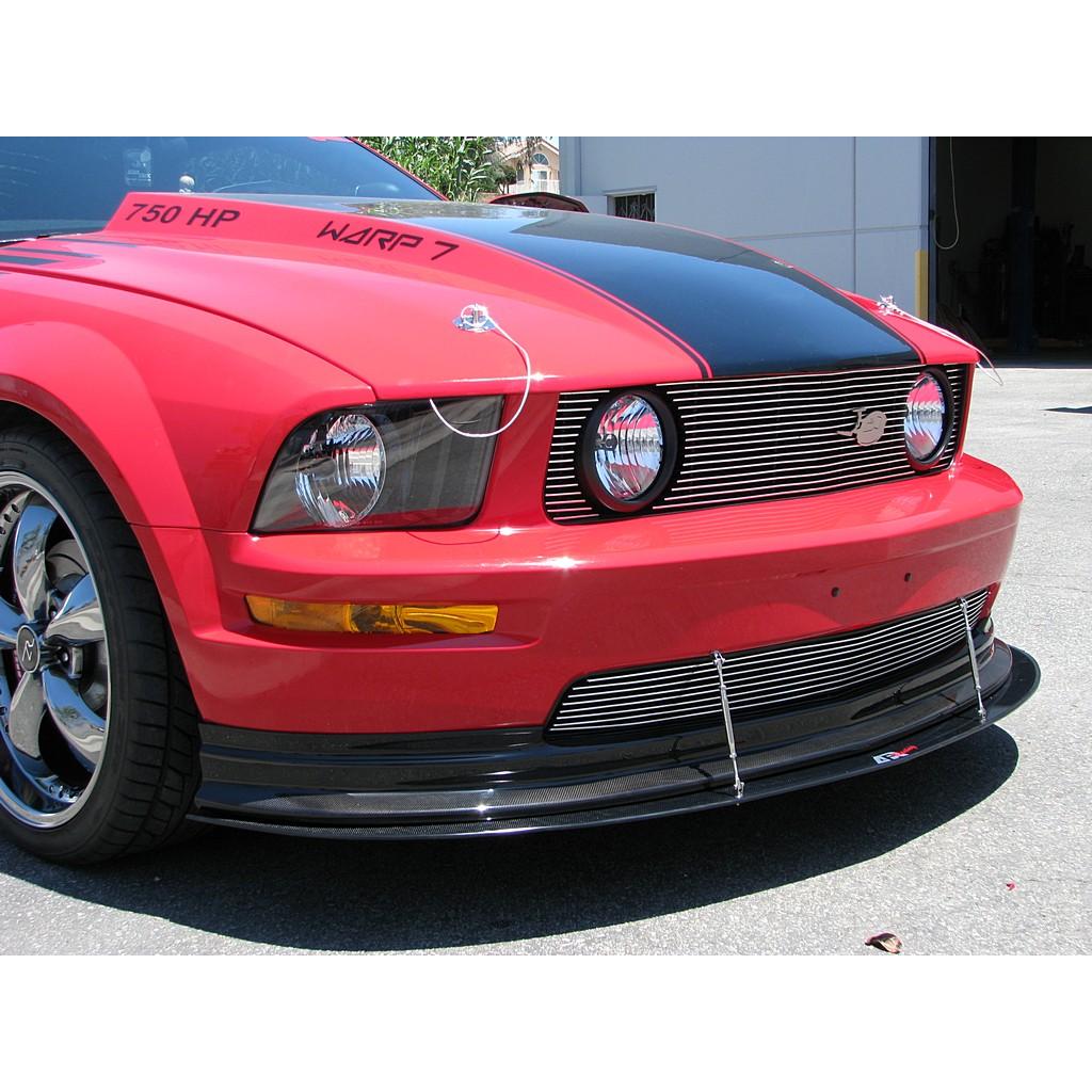 APR Performance Carbon Fiber Front Wind Splitter with Support Rods for 2005–2009 Ford Mustang S197