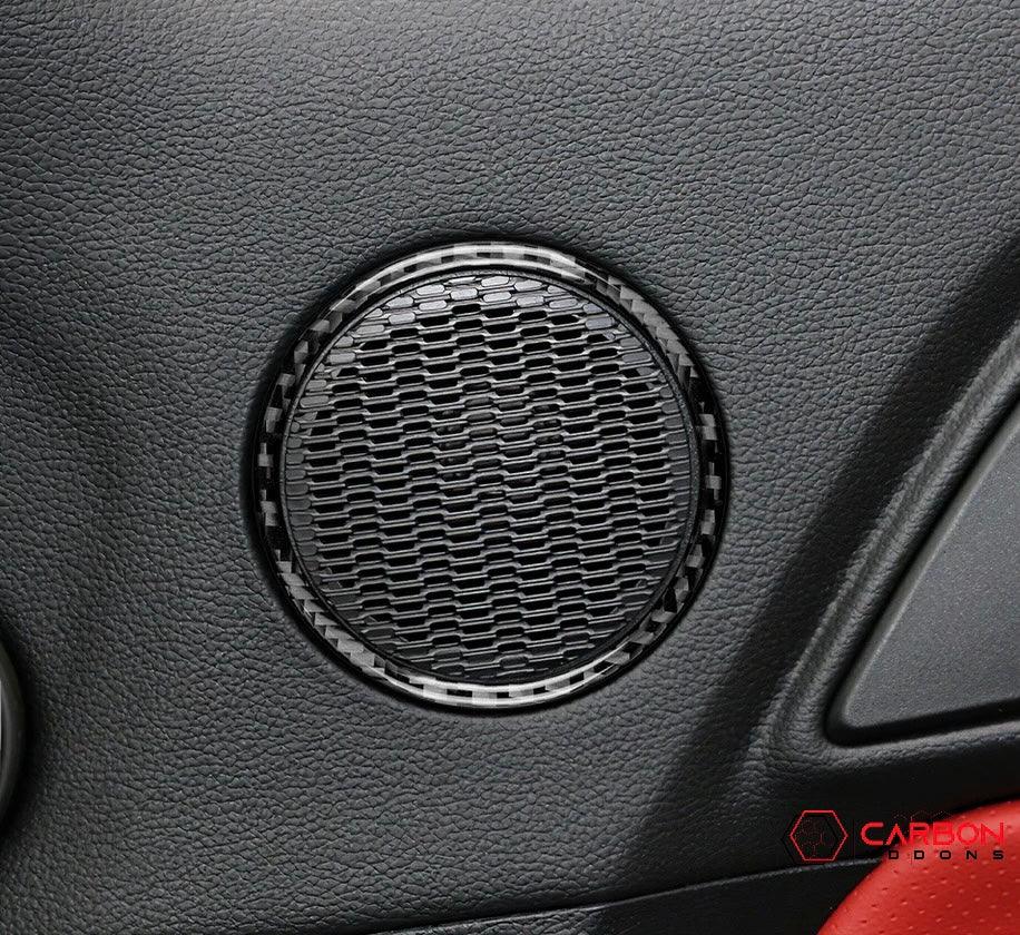Mustang 2015-2023 Carbon Fiber Speaker Outer Trim Overlay - carbonaddons Carbon Fiber Parts, Accessories, Upgrades, Mods