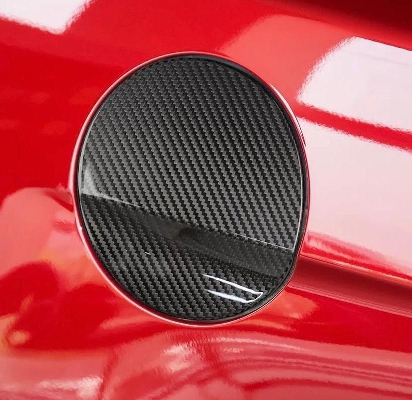 Mustang 2015-2023 Real Carbon Fiber Gas Cap Cover - carbonaddons Carbon Fiber Parts, Accessories, Upgrades, Mods