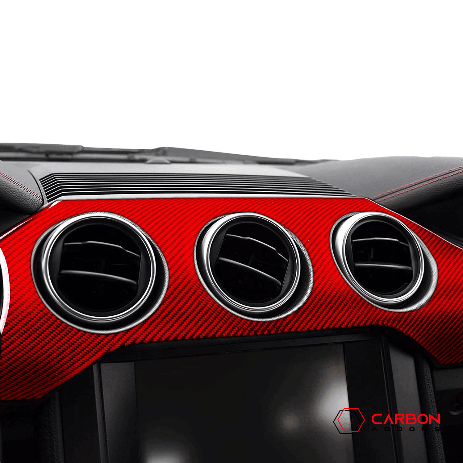Mustang 2015-2023 Real Carbon Fiber Whole Front Dash Overlay