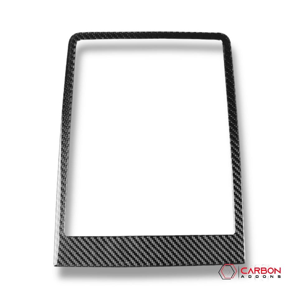 Real Carbon Fiber Center Console Dashboard Storage Trim Overlay | 2015-2020 Ford F150 - carbonaddons Carbon Fiber Parts, Accessories, Upgrades, Mods