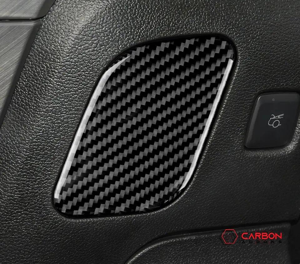 Real Carbon Fiber Driver Side Dash Trim Overlay for Ford Mustang 2015-2023 - carbonaddons Carbon Fiber Parts, Accessories, Upgrades, Mods