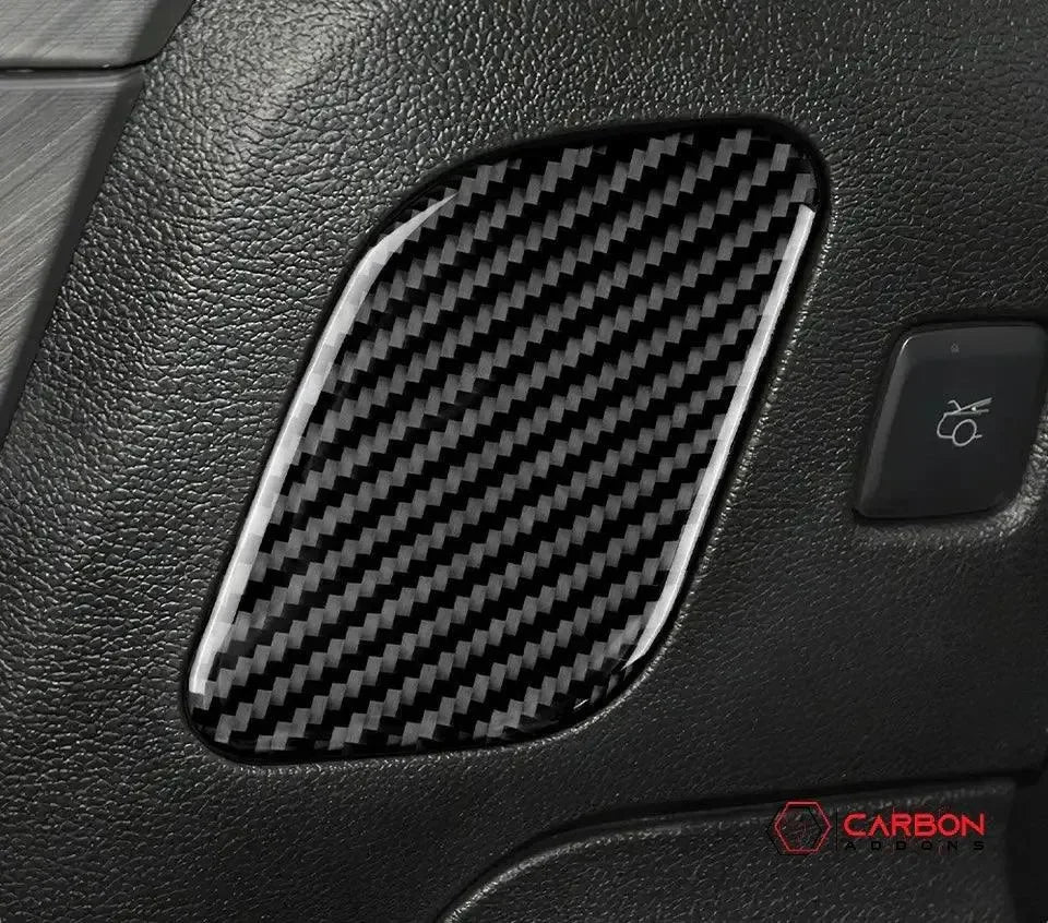 Carbon Fiber Interior Cup Holder Cover Trim Molding For Ford Mustang 2015-2024 Carbon Fiber Interior Cup Holder Cover Trim Molding For Ford Mustang 2015-2024