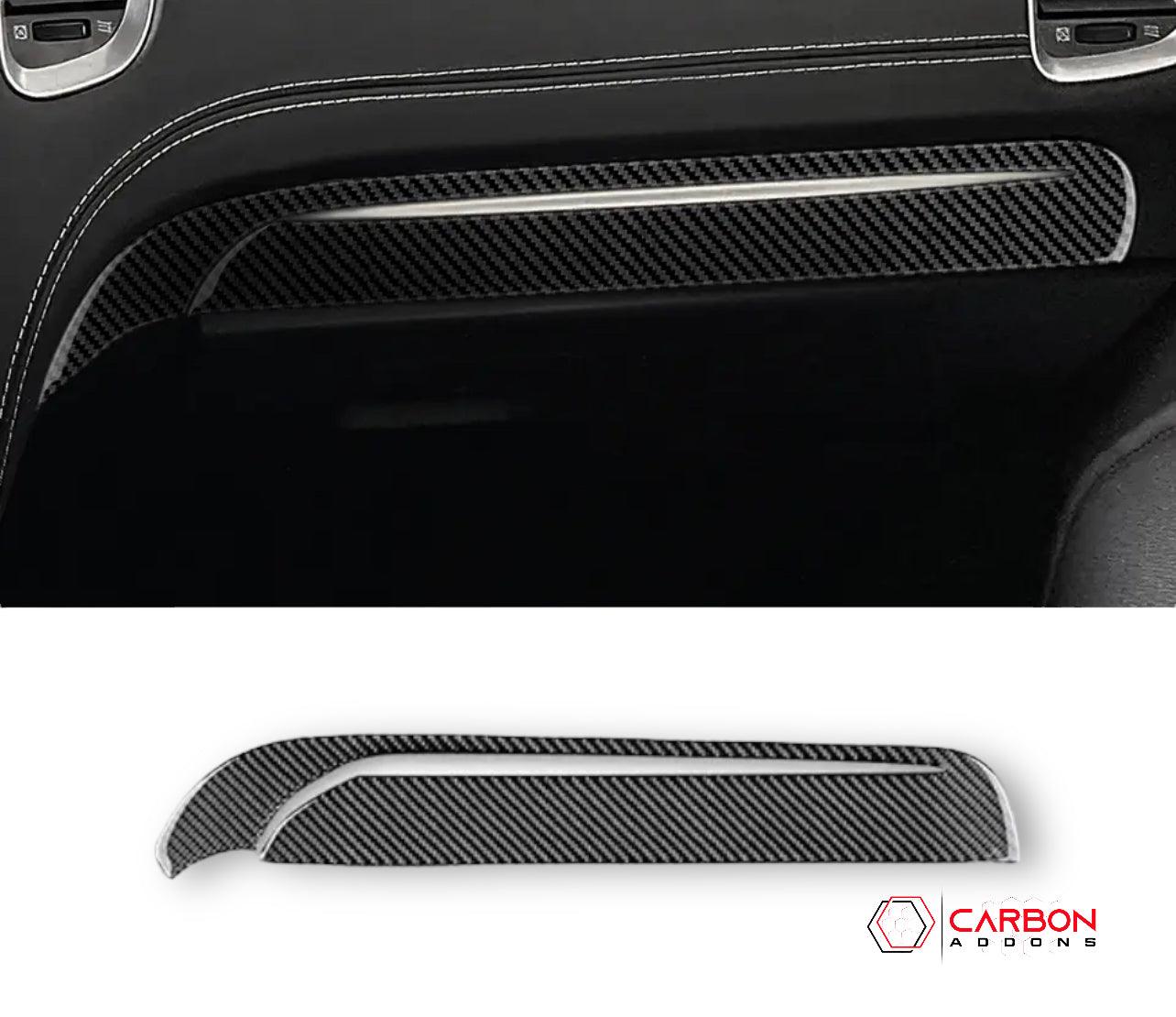 Real Carbon Fiber Glove Box Trim Overlay for 2011-2020 Dodge Durango - carbonaddons Carbon Fiber Parts, Accessories, Upgrades, Mods