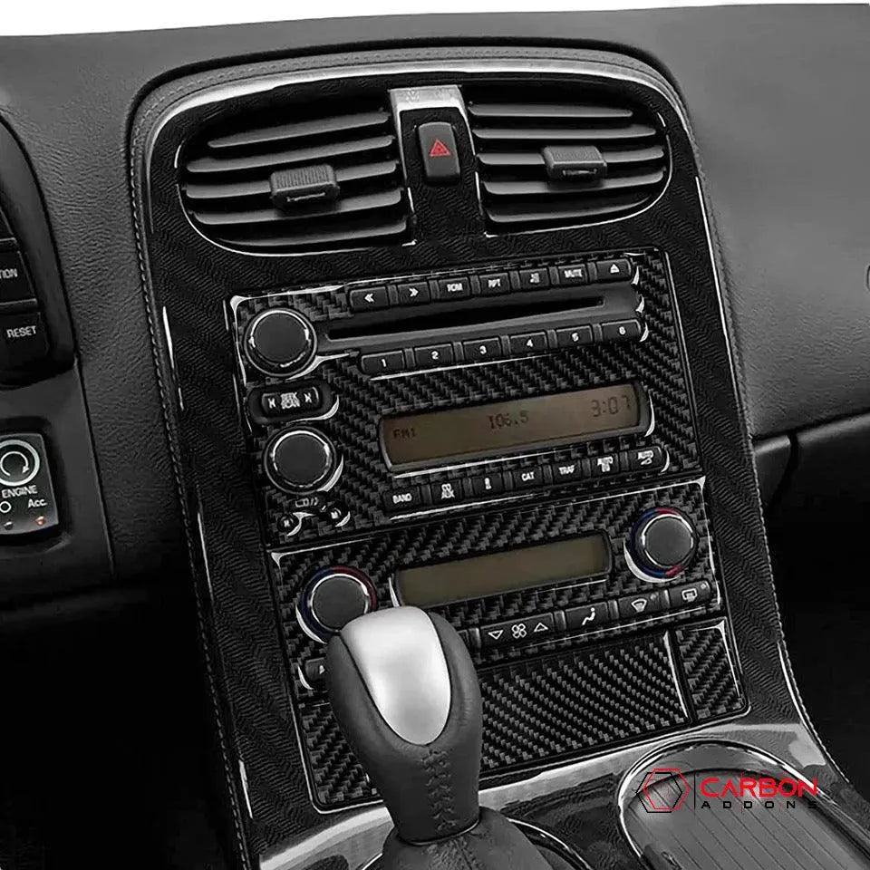 Real Carbon Fiber Radio & Navigation Control Panel Overlay | C6 2005-2013 Corvette - carbonaddons Carbon Fiber Parts, Accessories, Upgrades, Mods