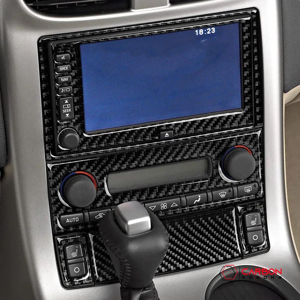 Real Carbon Fiber Radio & Navigation Control Panel Overlay | C6 2005-2013 Corvette - carbonaddons Carbon Fiber Parts, Accessories, Upgrades, Mods