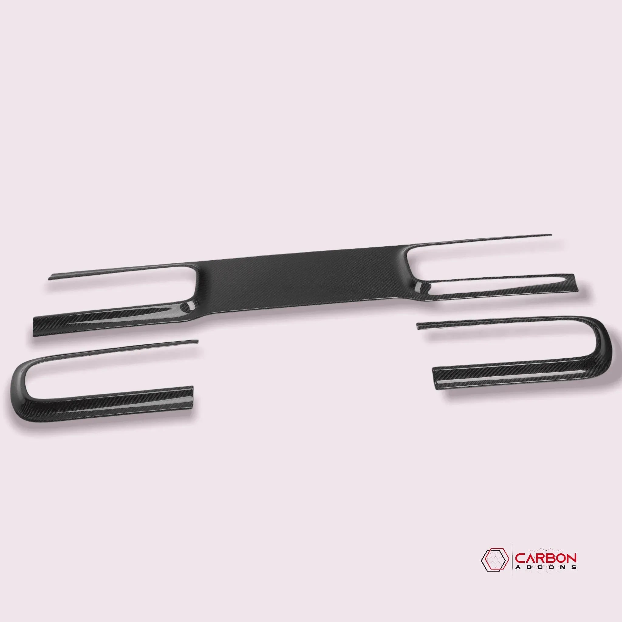 Real Carbon Fiber Taillight Trim Bezel Cover for 2015-2023 Dodge