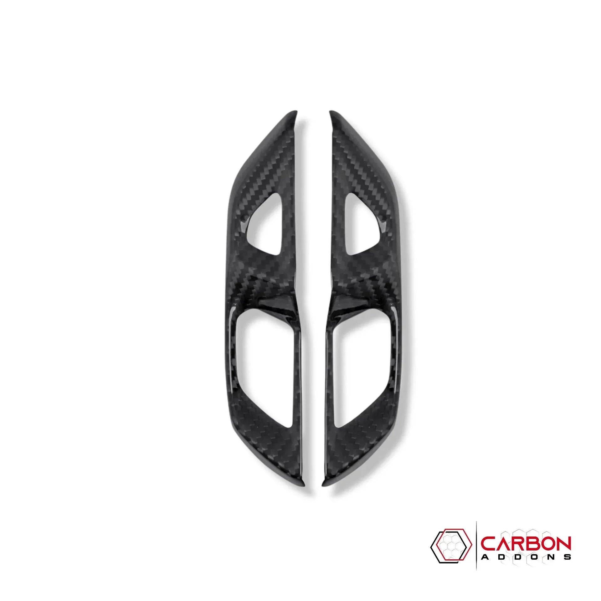 C8 Corvette Real Carbon Fiber Door Lock Trim Covers | Interior
