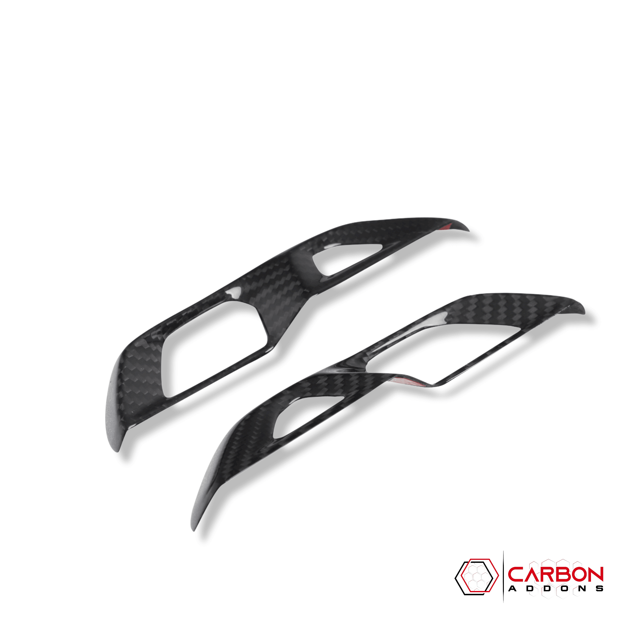 [Set] C8 Corvette Real Carbon Fiber Lock Trim Cover - carbonaddons Carbon Fiber Parts, Accessories, Upgrades, Mods