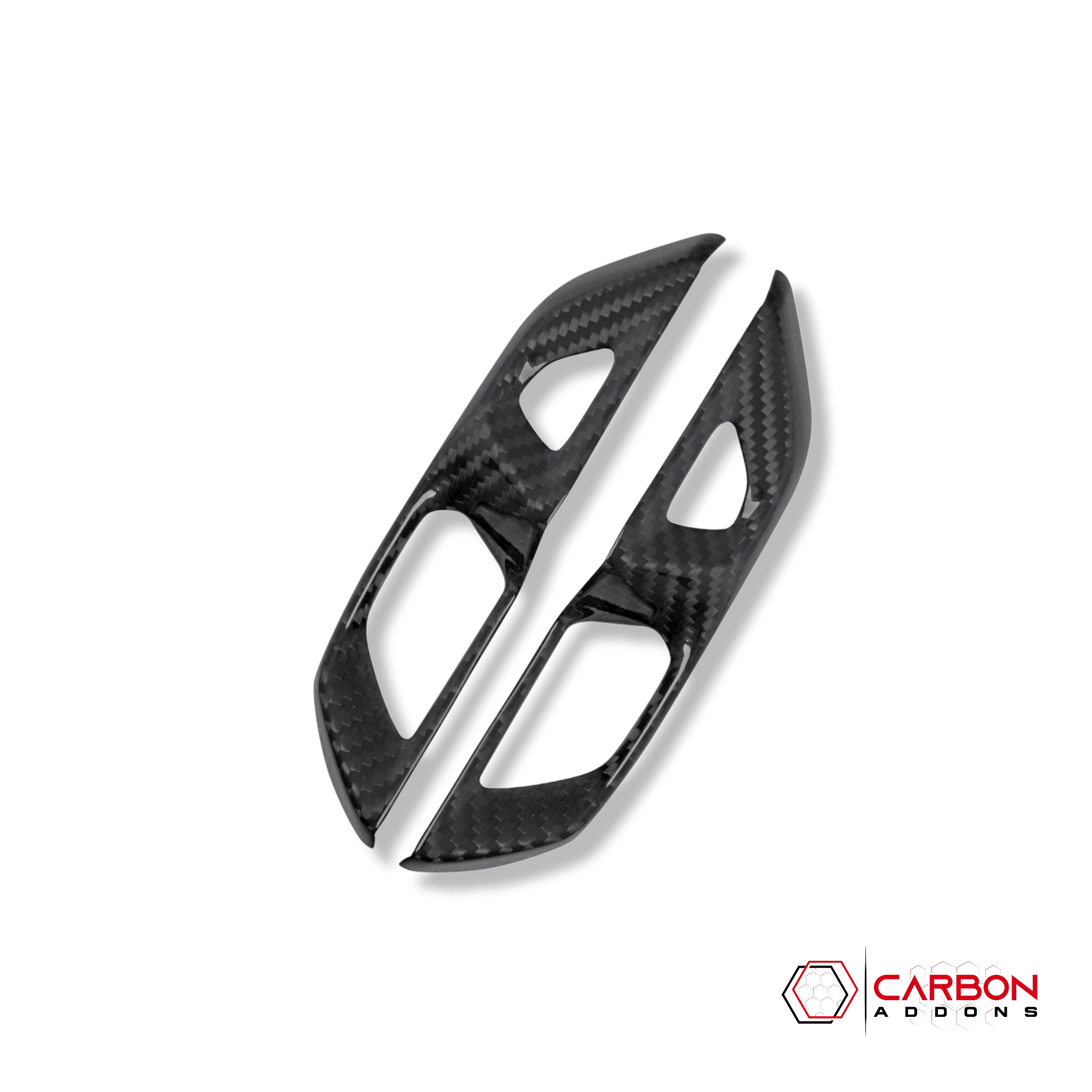 [Set] C8 Corvette Real Carbon Fiber Lock Trim Cover - carbonaddons Carbon Fiber Parts, Accessories, Upgrades, Mods