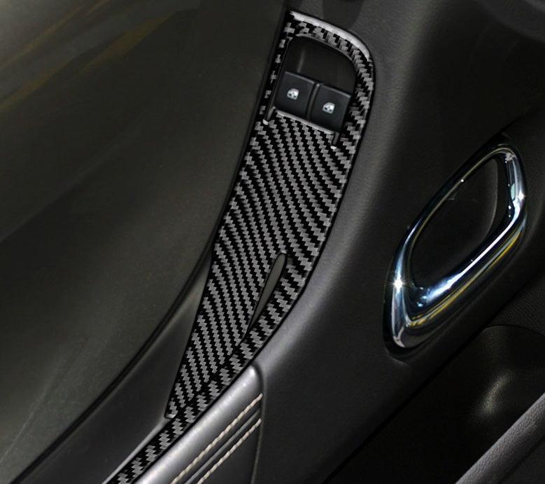 [Set] Carbon Fiber Door Window Switch Panel Overlay for Chevrolet Camaro 2010-2015 - carbonaddons Carbon Fiber Parts, Accessories, Upgrades, Mods