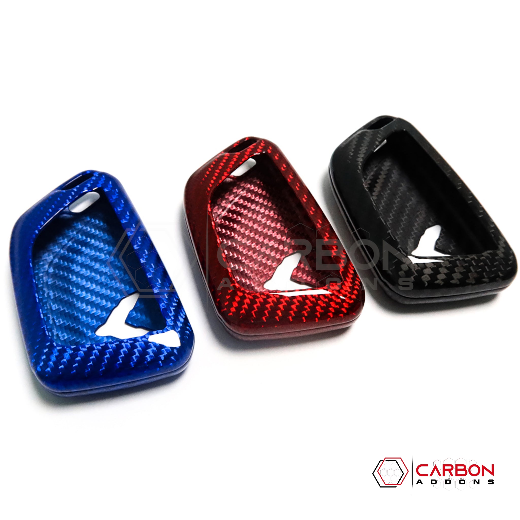 C8 CORVETTE CARBON FIBER KEY COVER - BLACK, RED, BLUE OR FORGE CARBON