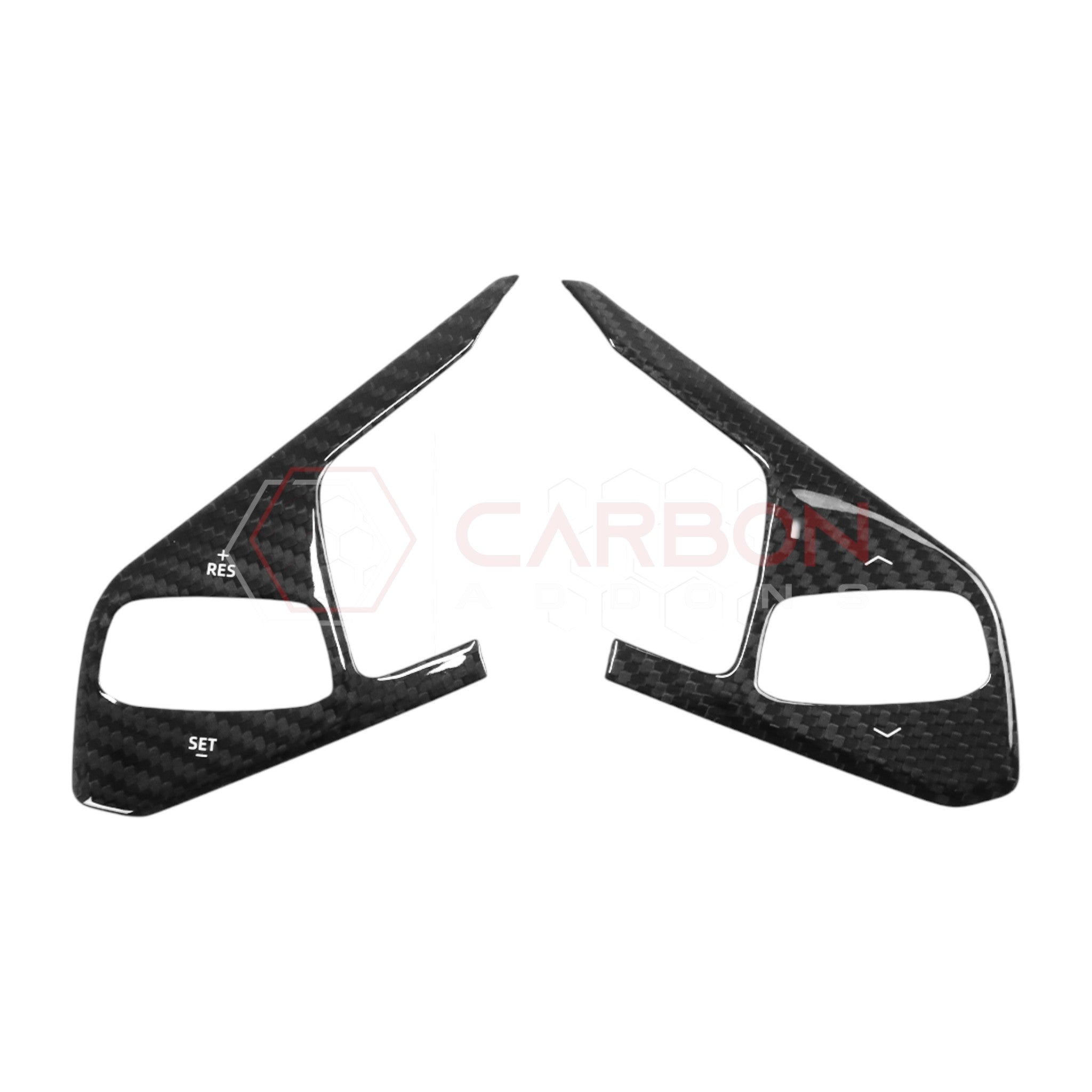 C8 Corvette Carbon Fiber Steering Wheel Button Trim Cover