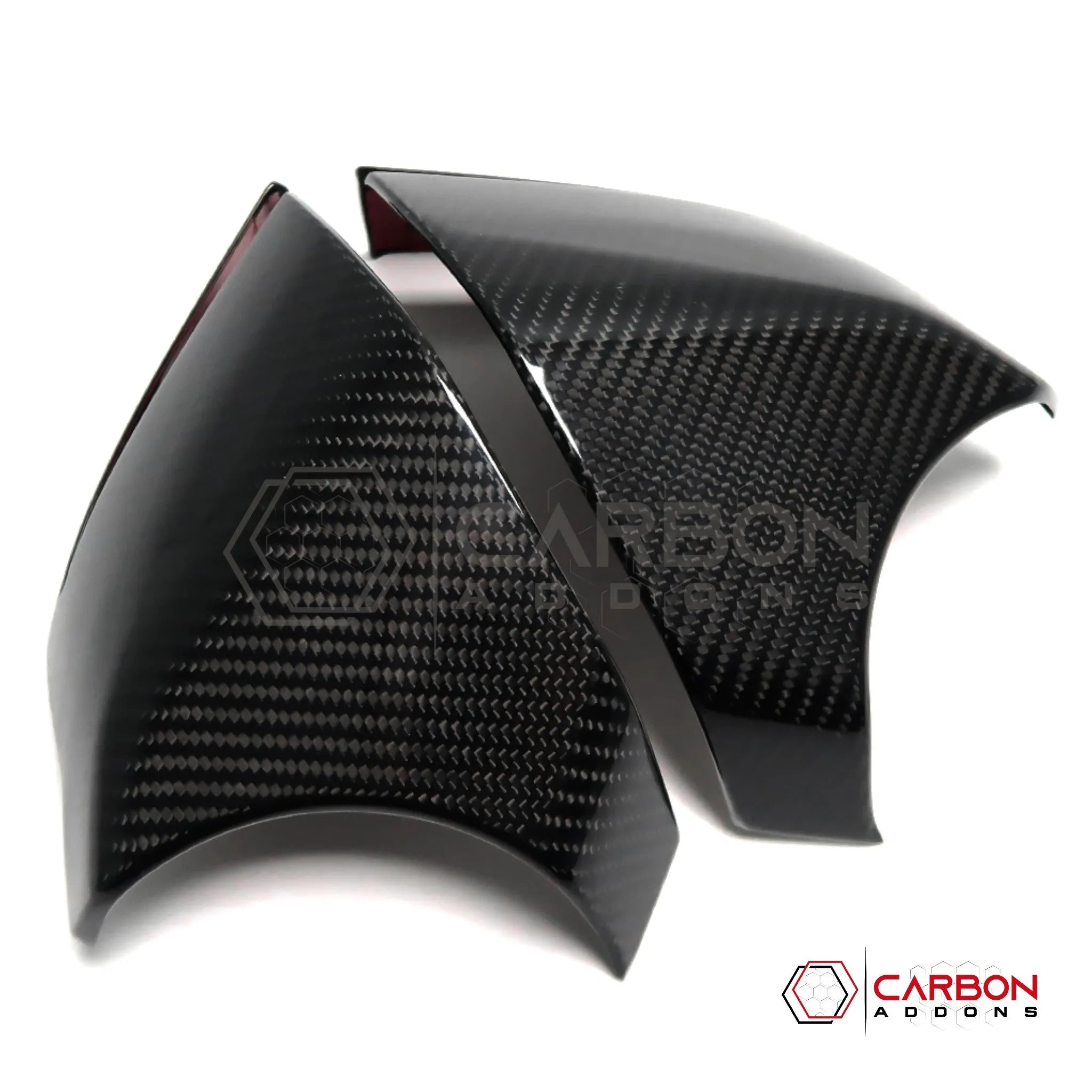 C8 Corvette Carbon Fiber Bottom Mirror Trim Covers