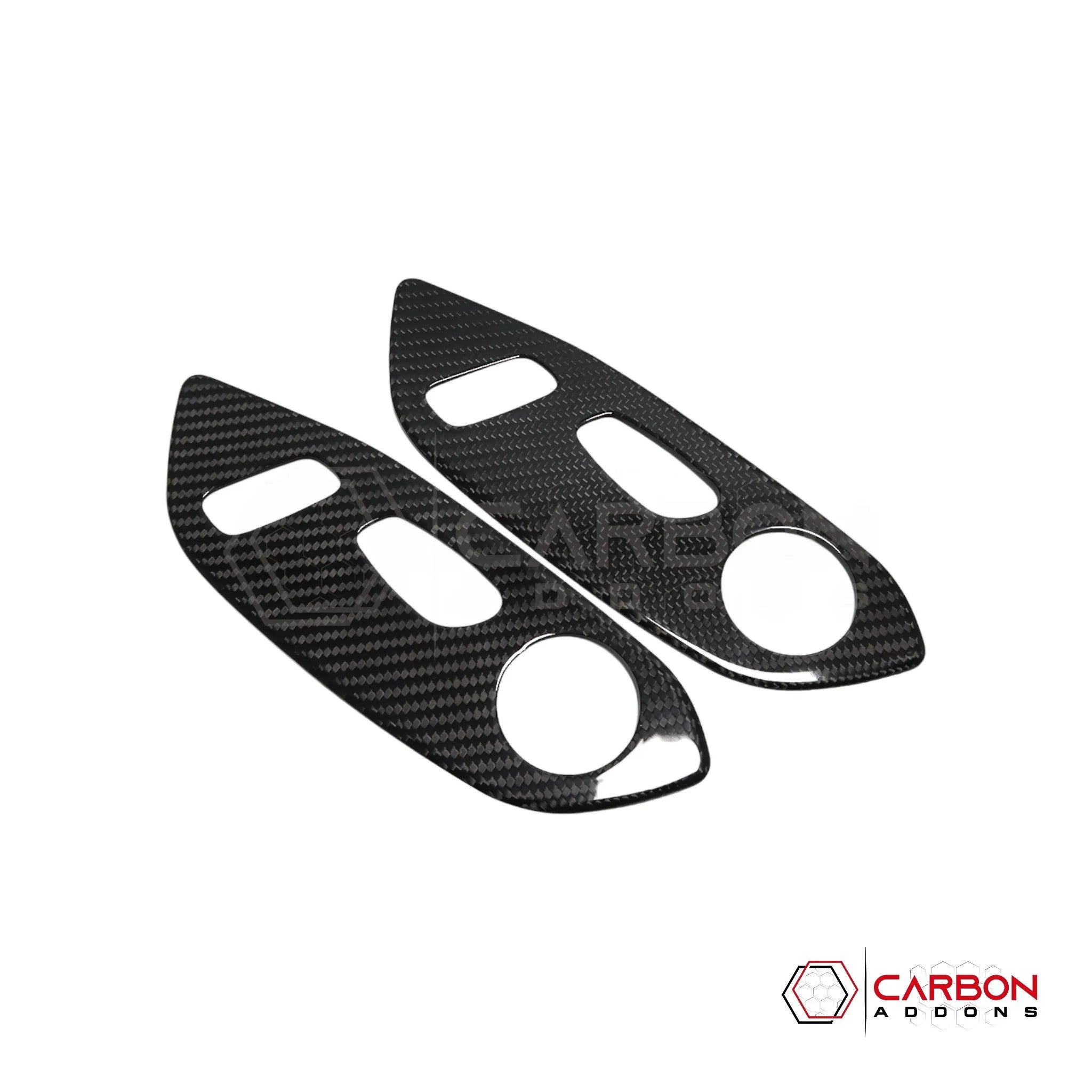 C8 Corvette Carbon Fiber Seat Control Adjuster Trim Covers