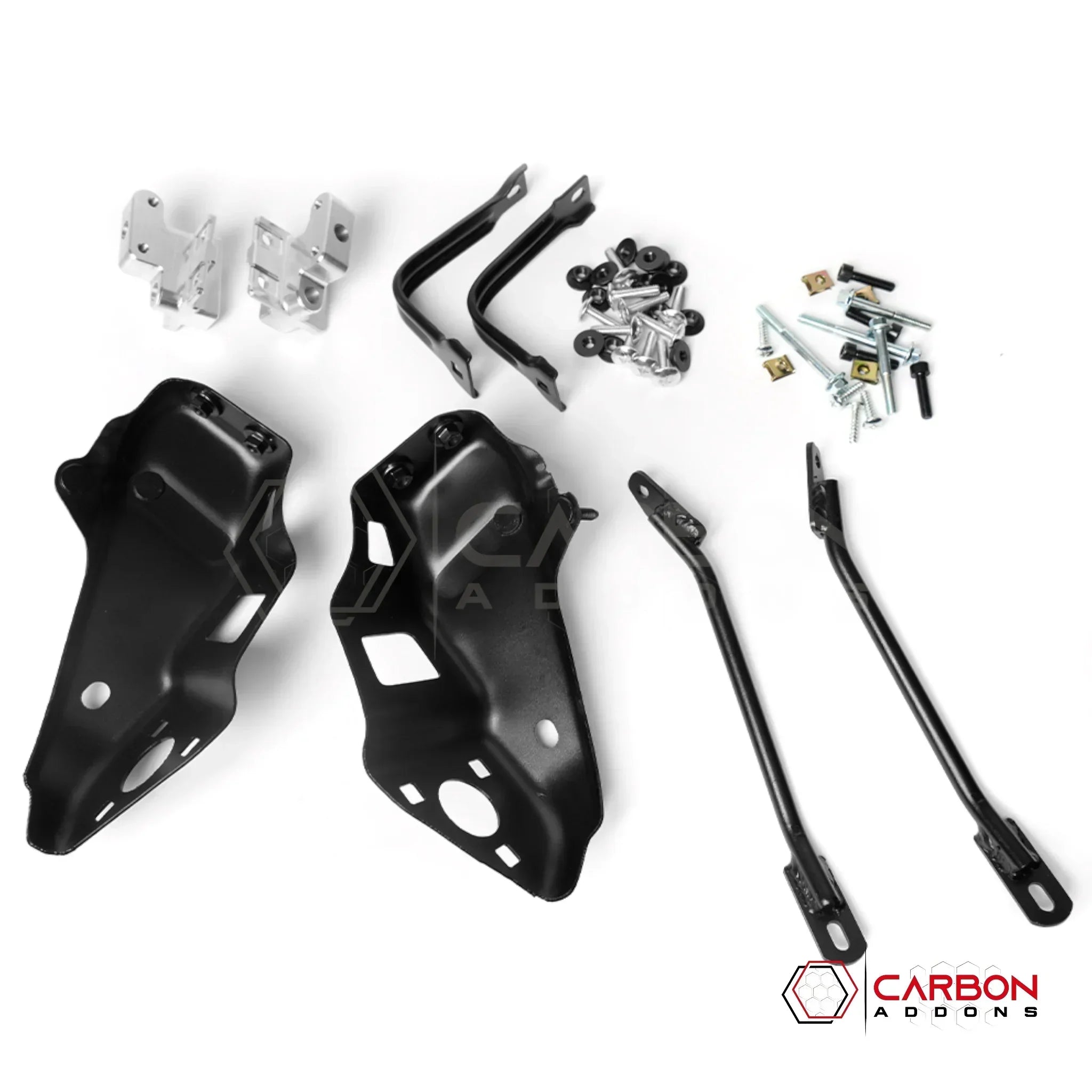 C8 Z06 / E-Ray ZR1 Style Rear Wing Metal Support Bracket Carbon