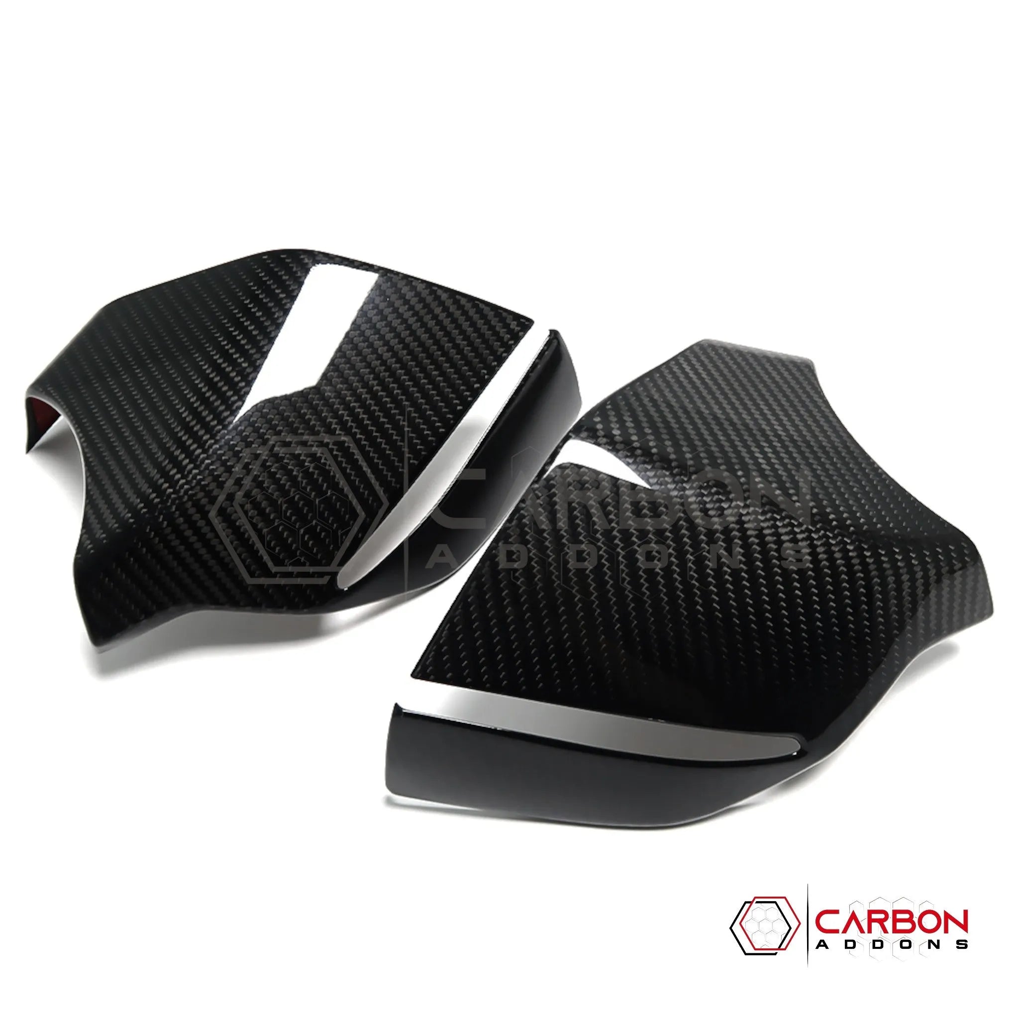 C8 Corvette Carbon Fiber Bottom Mirror Trim Covers