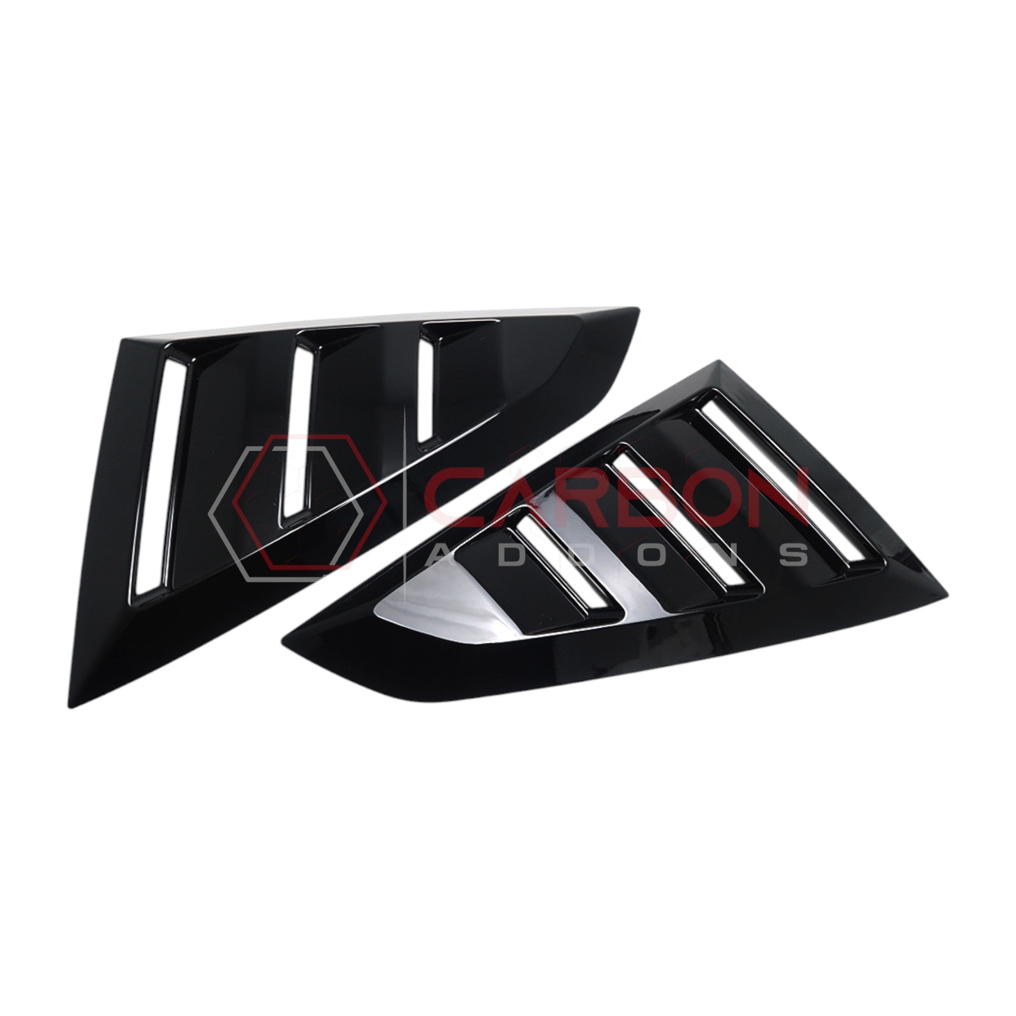 2024+ S650 Mustang Rear Quarter Window Louvers - ABS Plastic