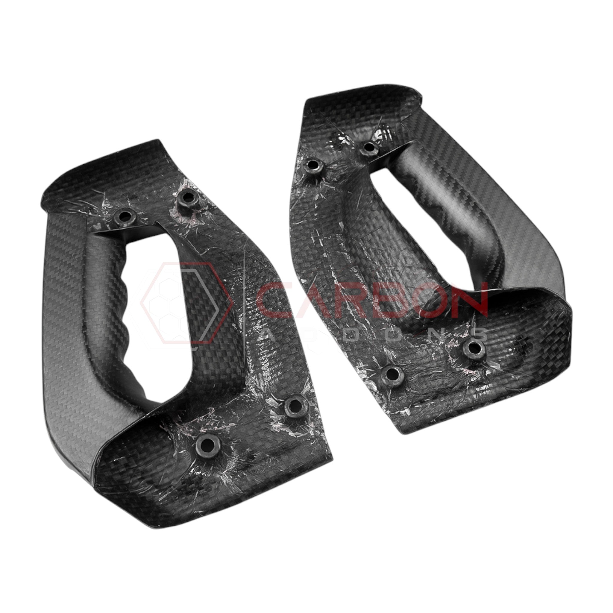 2021+ Ford Bronco Real Carbon Fiber Center Console Grab Handles | Direct Replacement