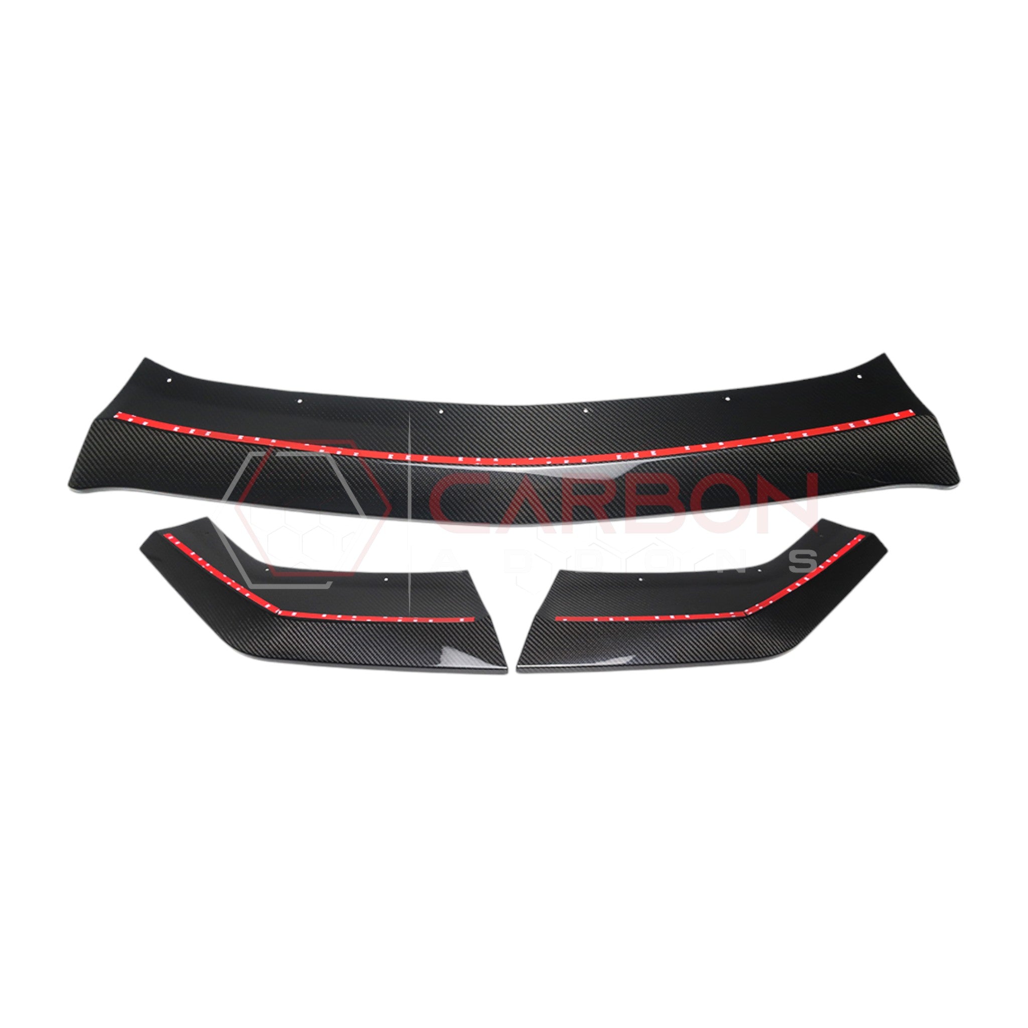 2024+ Mustang Dark Horse Real Carbon Fiber Front Bumper Lip Splitter | 3pcs