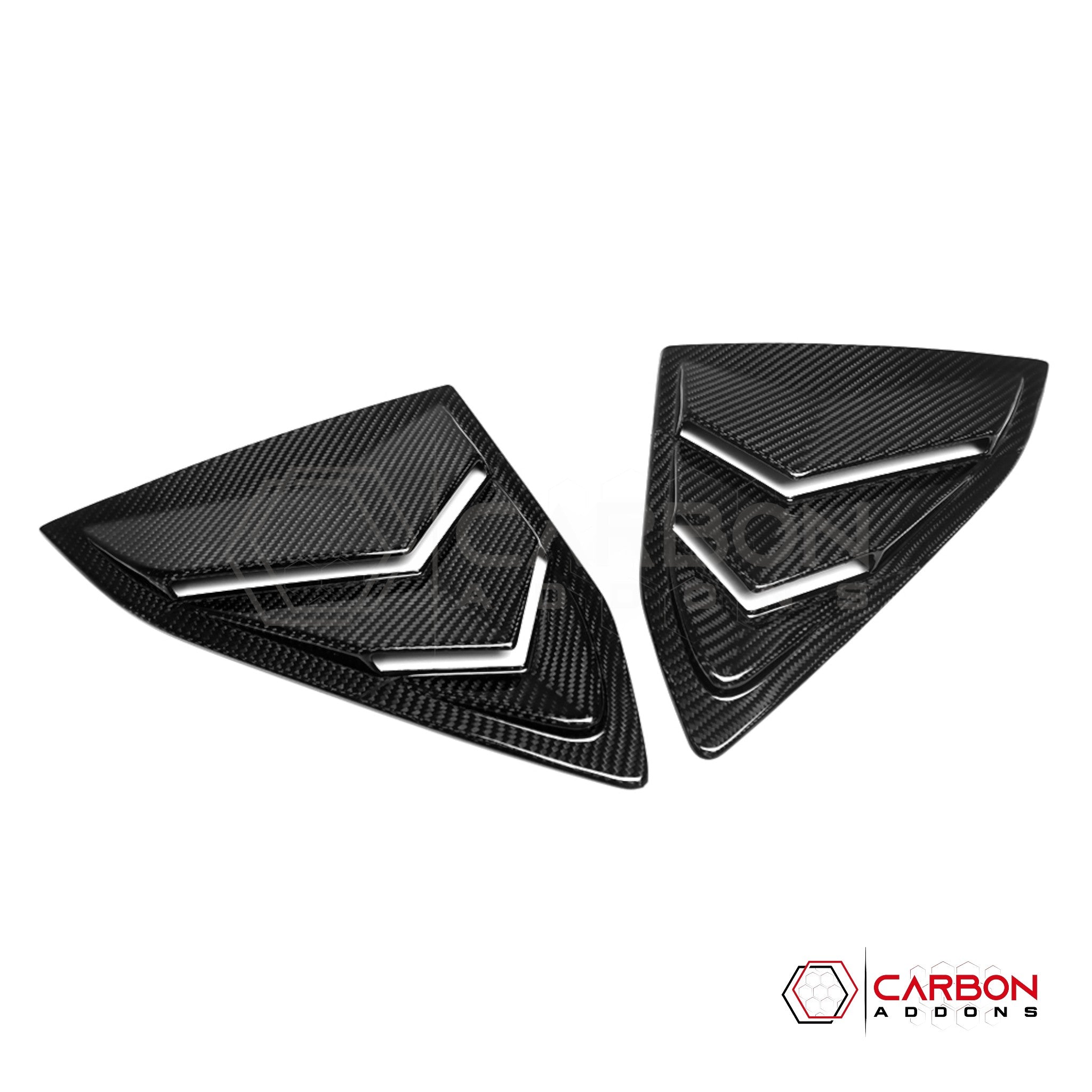 C8 Corvette Coupe Carbon Fiber B Pillar Trim Covers