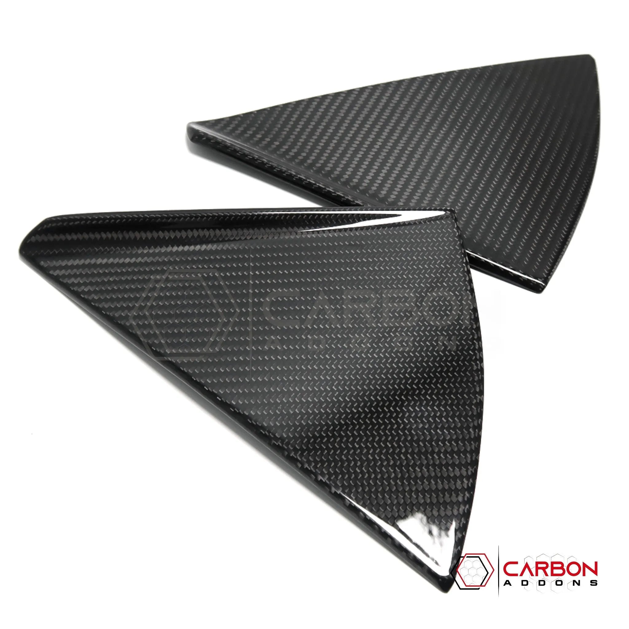 C8 Corvette Convertible Carbon Fiber B Pillar Trim Covers