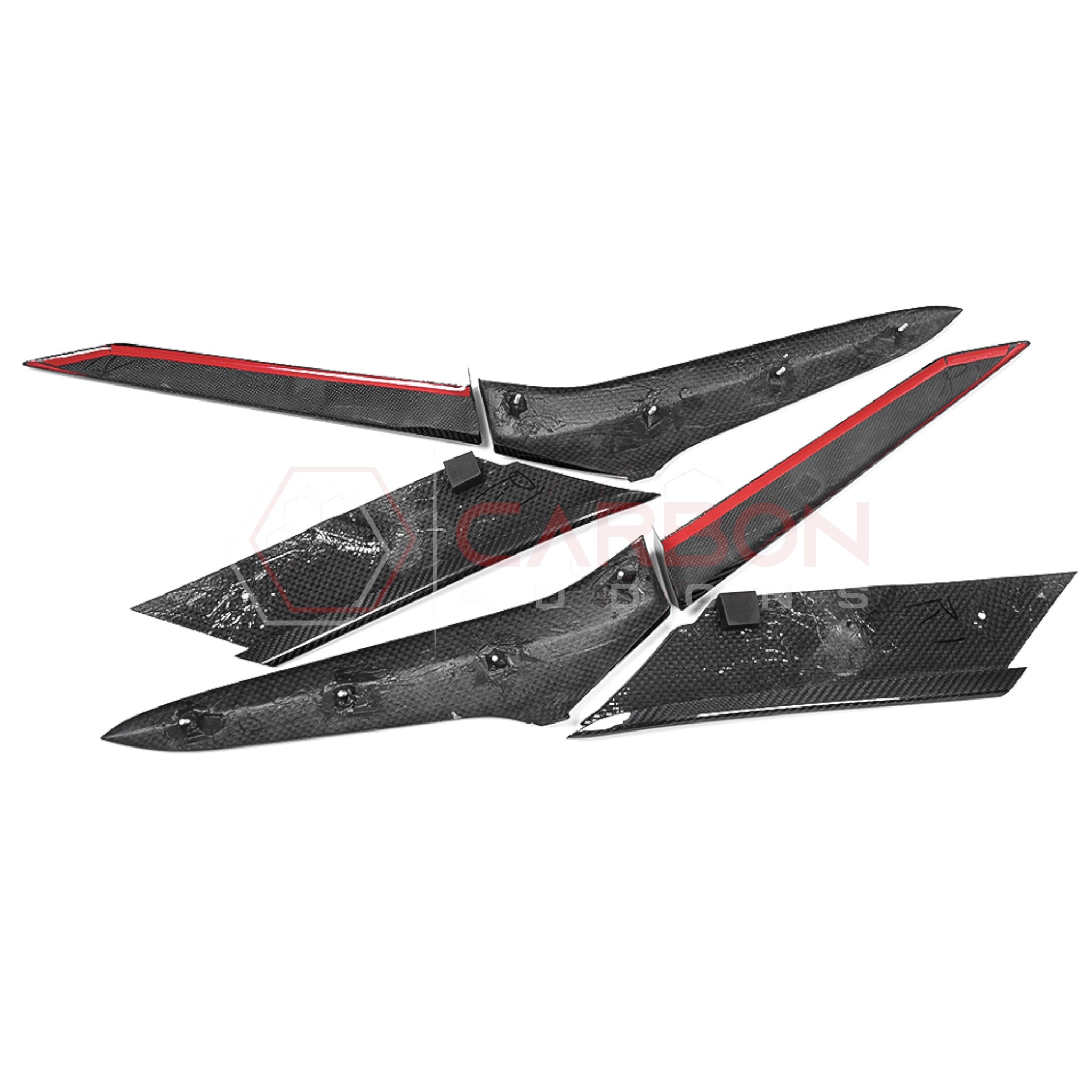 C8 Corvette Z06/ERay Carbon Fiber Side Scoop Boomerang Directly Replacement Trims