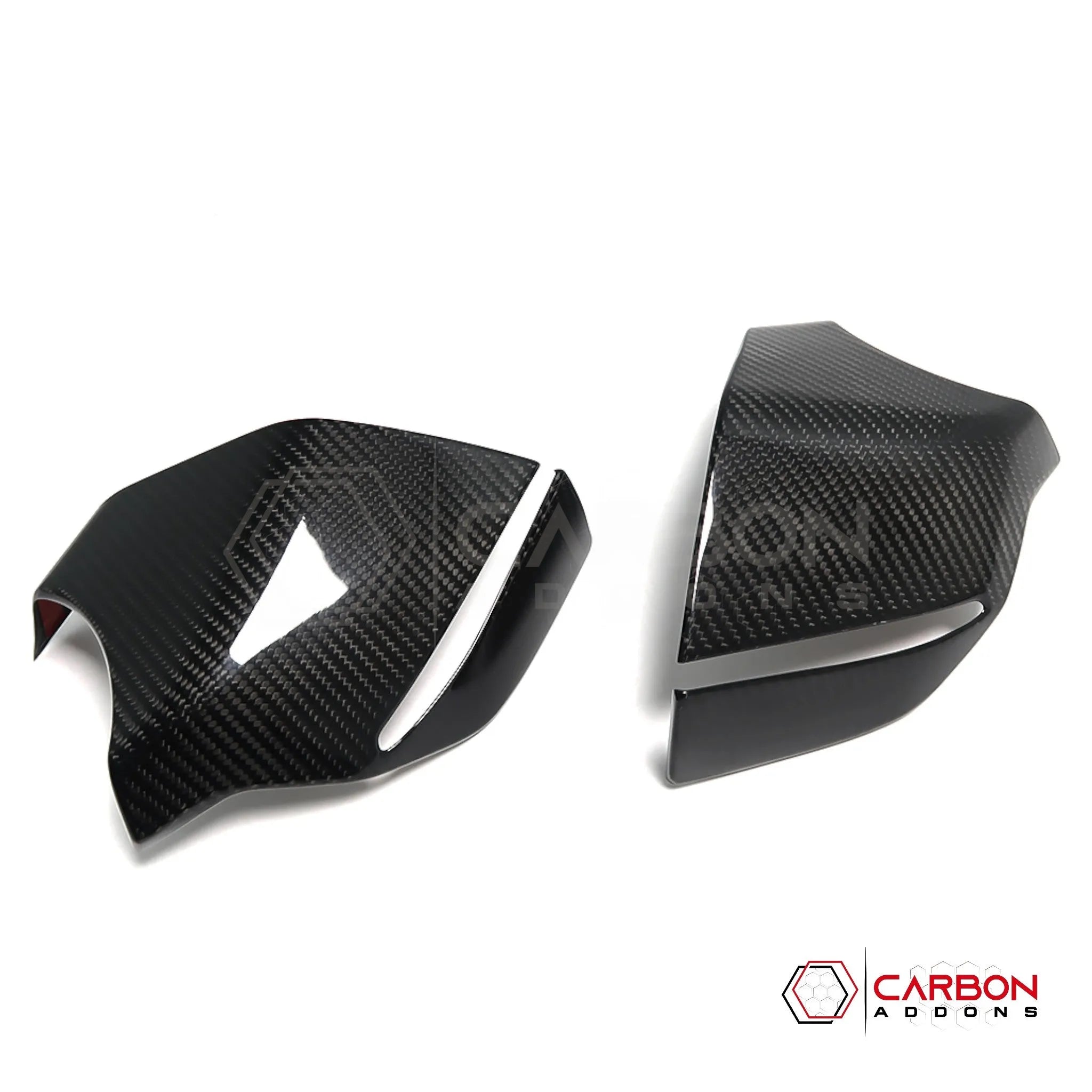 C8 Corvette Carbon Fiber Bottom Mirror Trim Covers