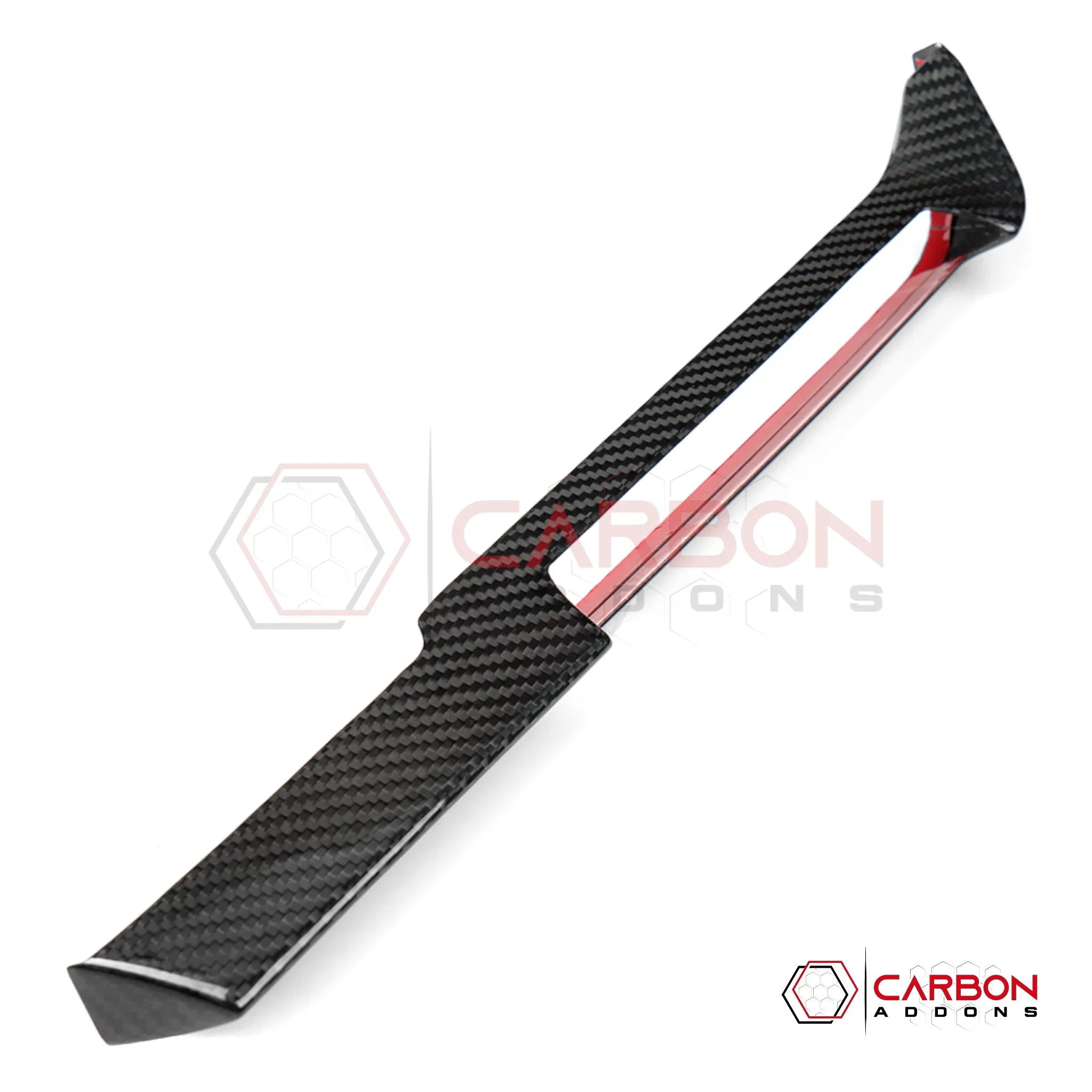 2026+ C8 Corvette Real Carbon Fiber AC Control Trim Cover | Chrome Delete