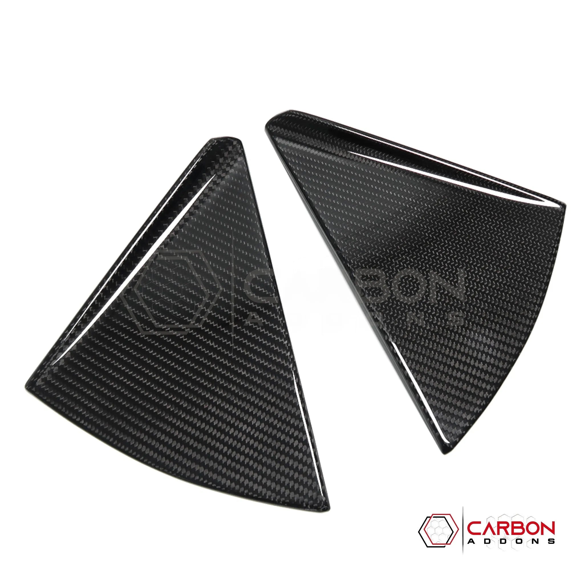 C8 Corvette Convertible Carbon Fiber B Pillar Trim Covers