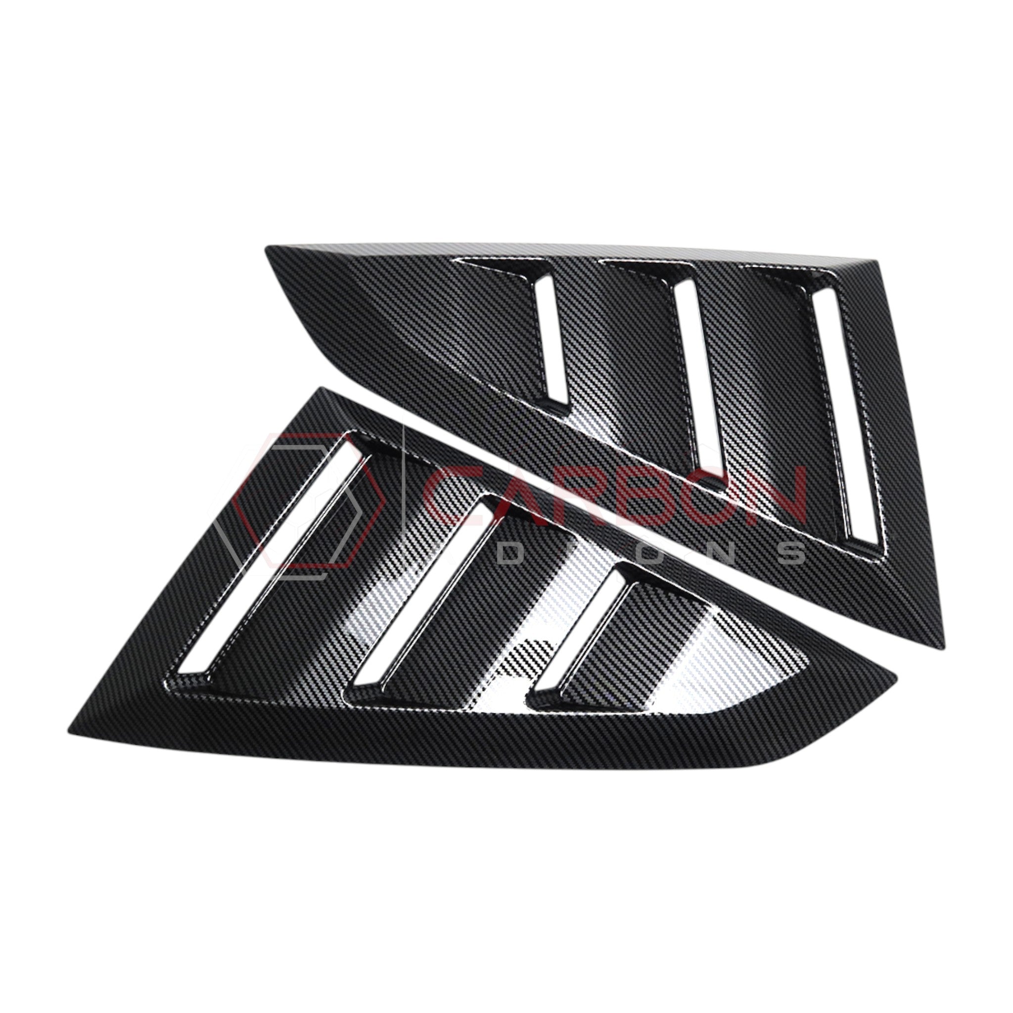 2024+ S650 Mustang Rear Quarter Window Louvers - ABS Plastic