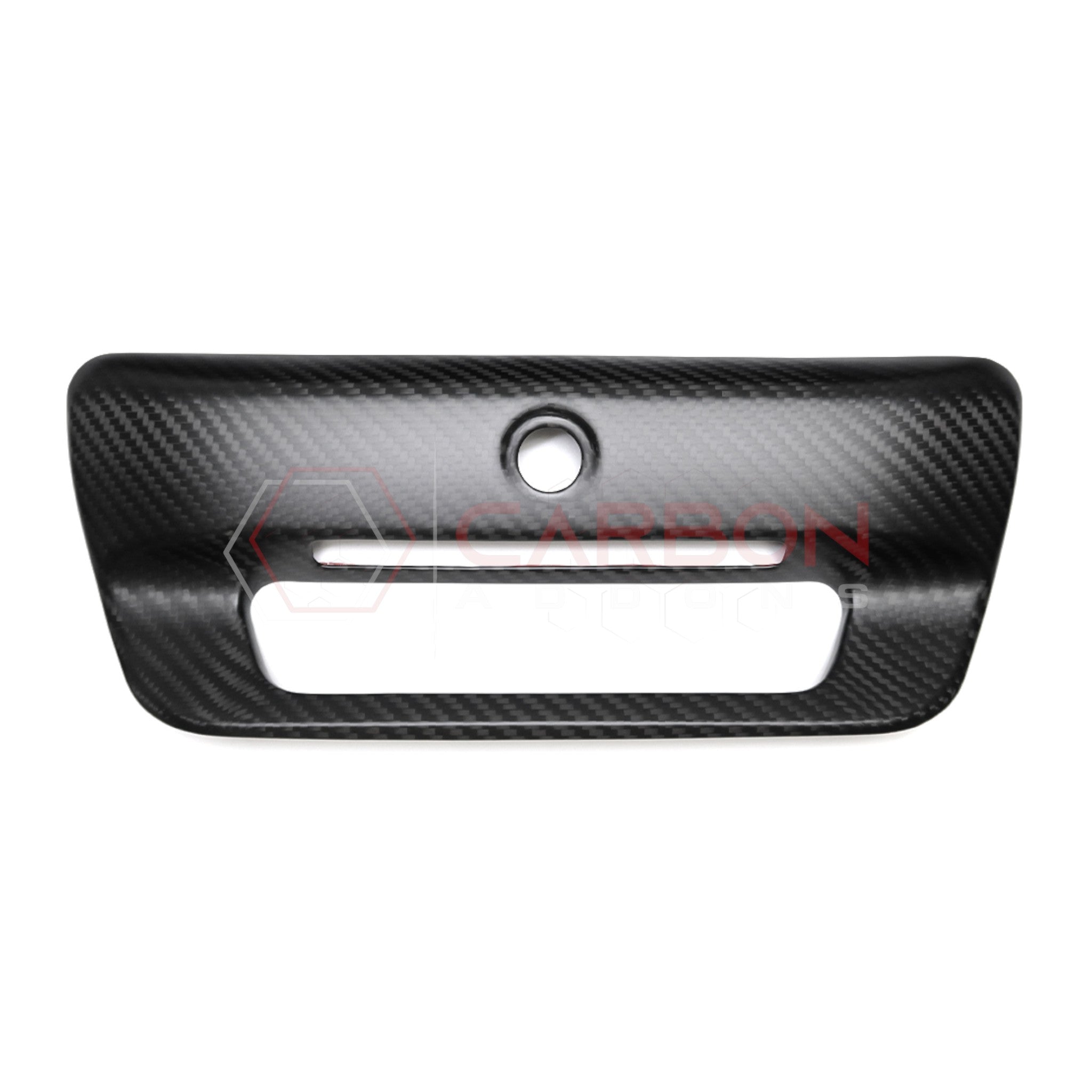 2019+ RAM 1500/TRX/RHO Tailgate Door Handle Trim Real Carbon Fiber Cover