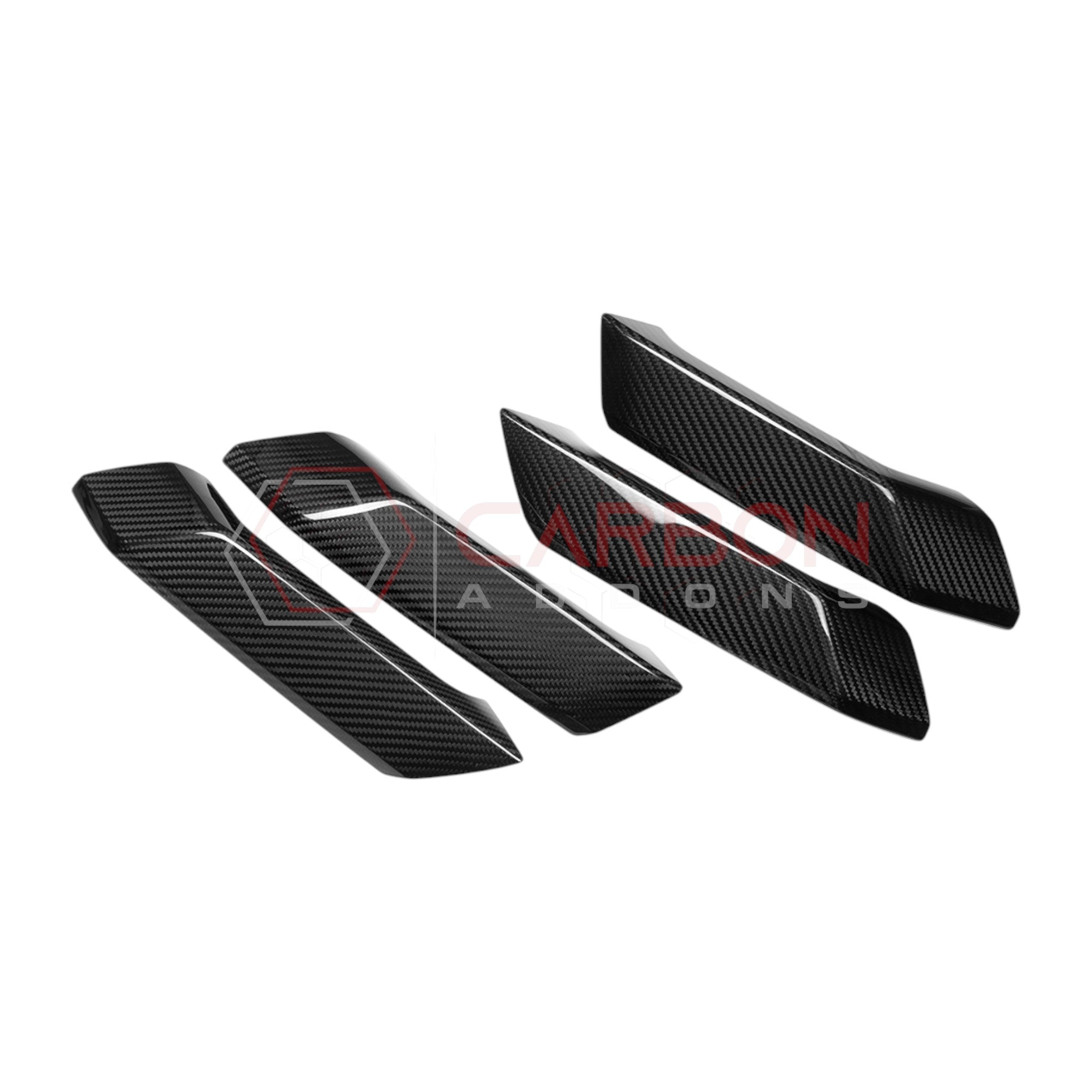 2021+ Ford Bronco Real Carbon Fiber Interior Lower Door Handle Trim Covers