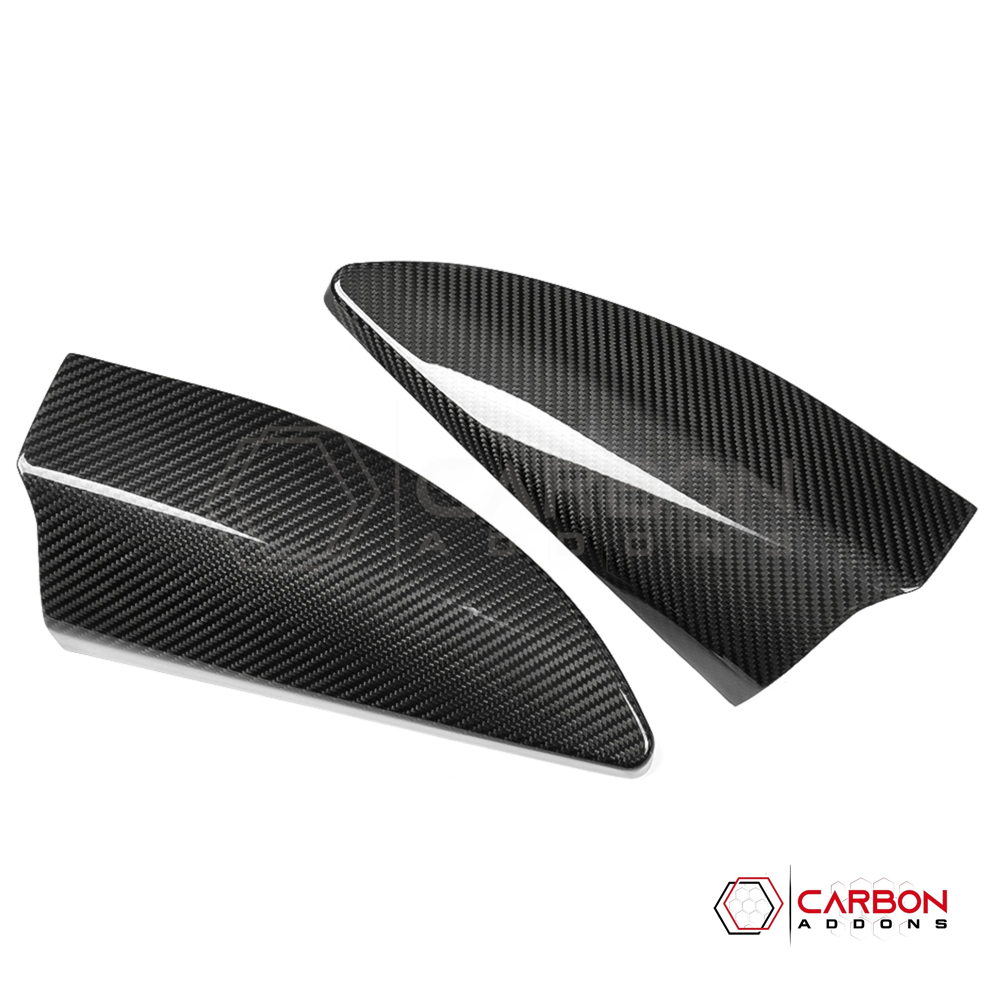 2021+ Ford F-150 Real Carbon Fiber Inner Door Triangle A-Pillar Trim Covers