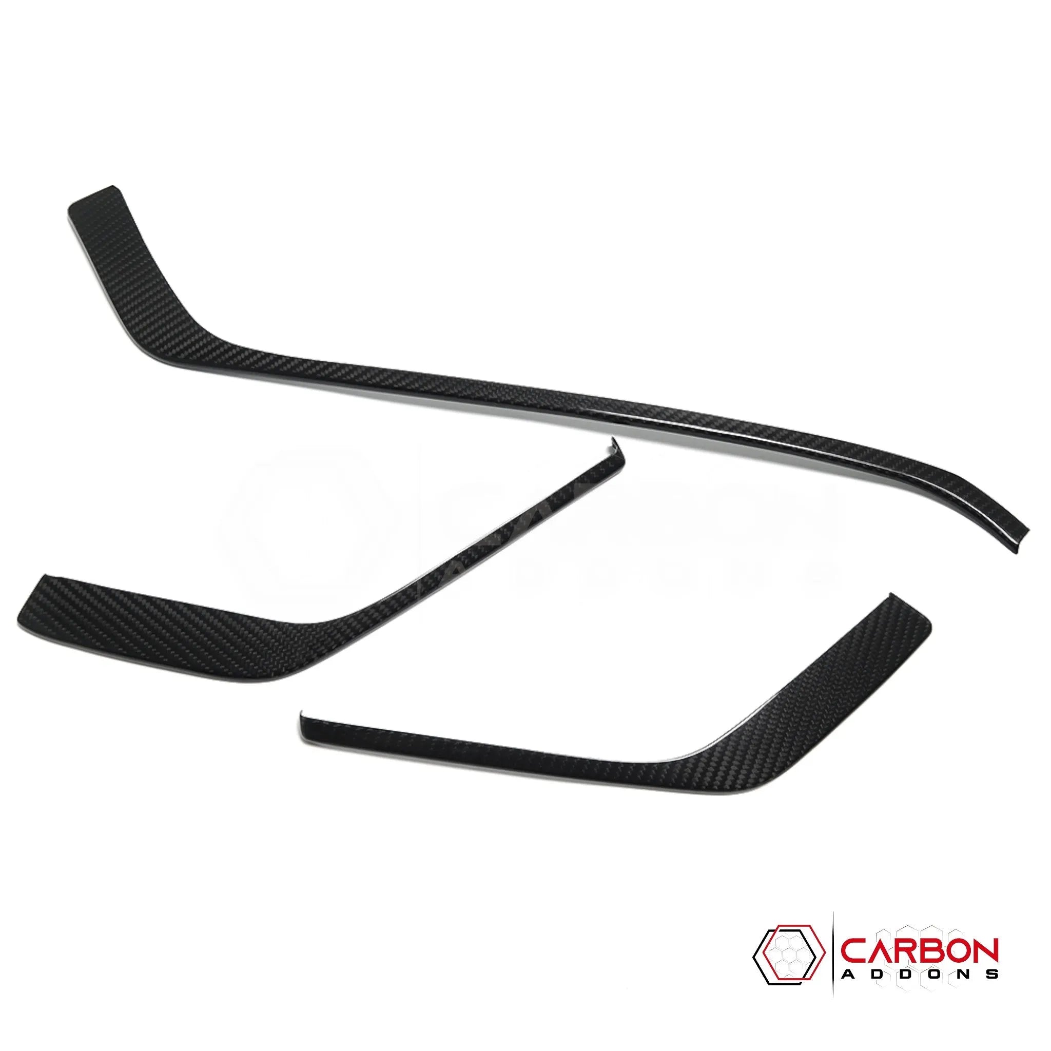 C8 Corvette Carbon Fiber 3pcs Upper Dashboard Trim Covers