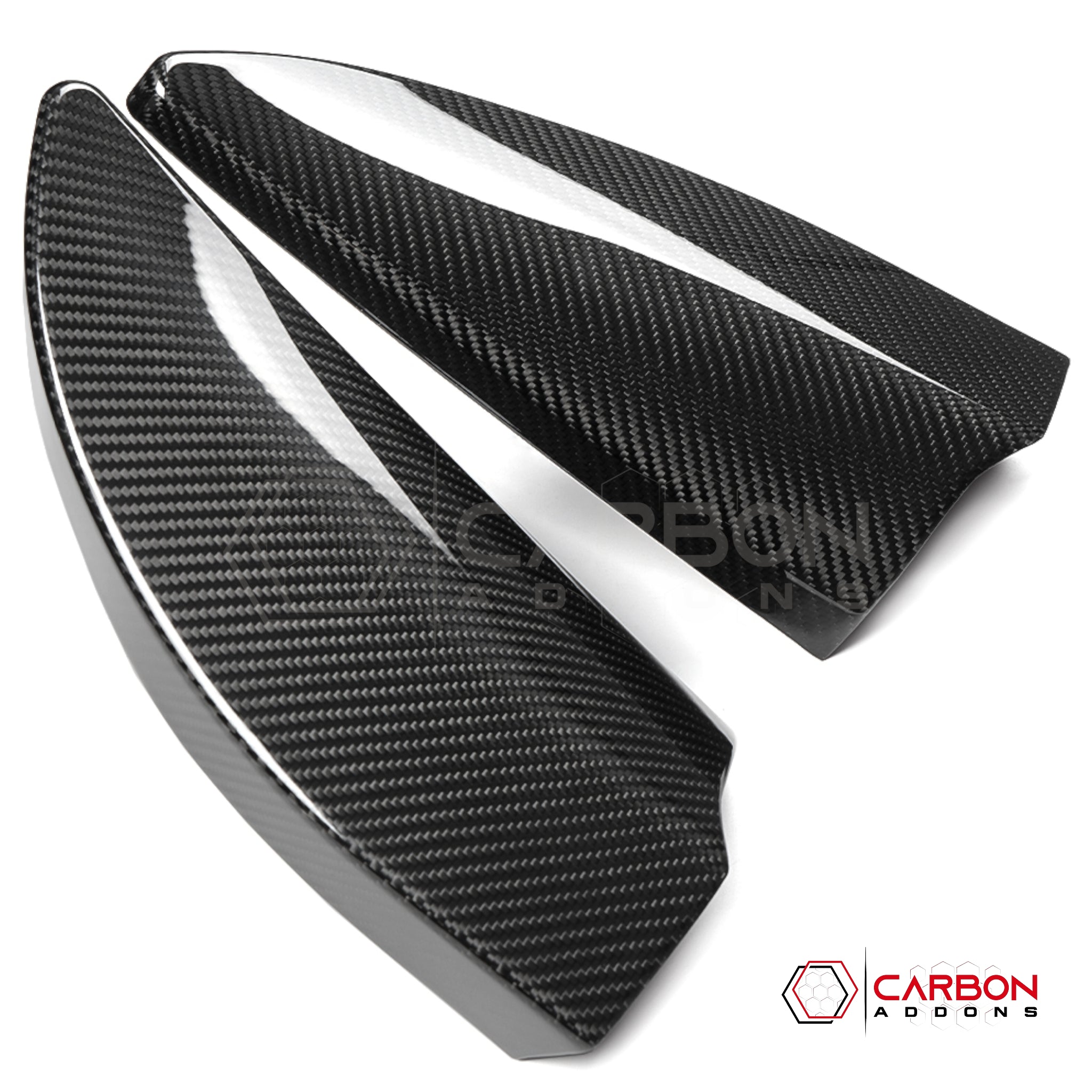 2021+ Ford F-150 Real Carbon Fiber Inner Door Triangle A-Pillar Trim Covers