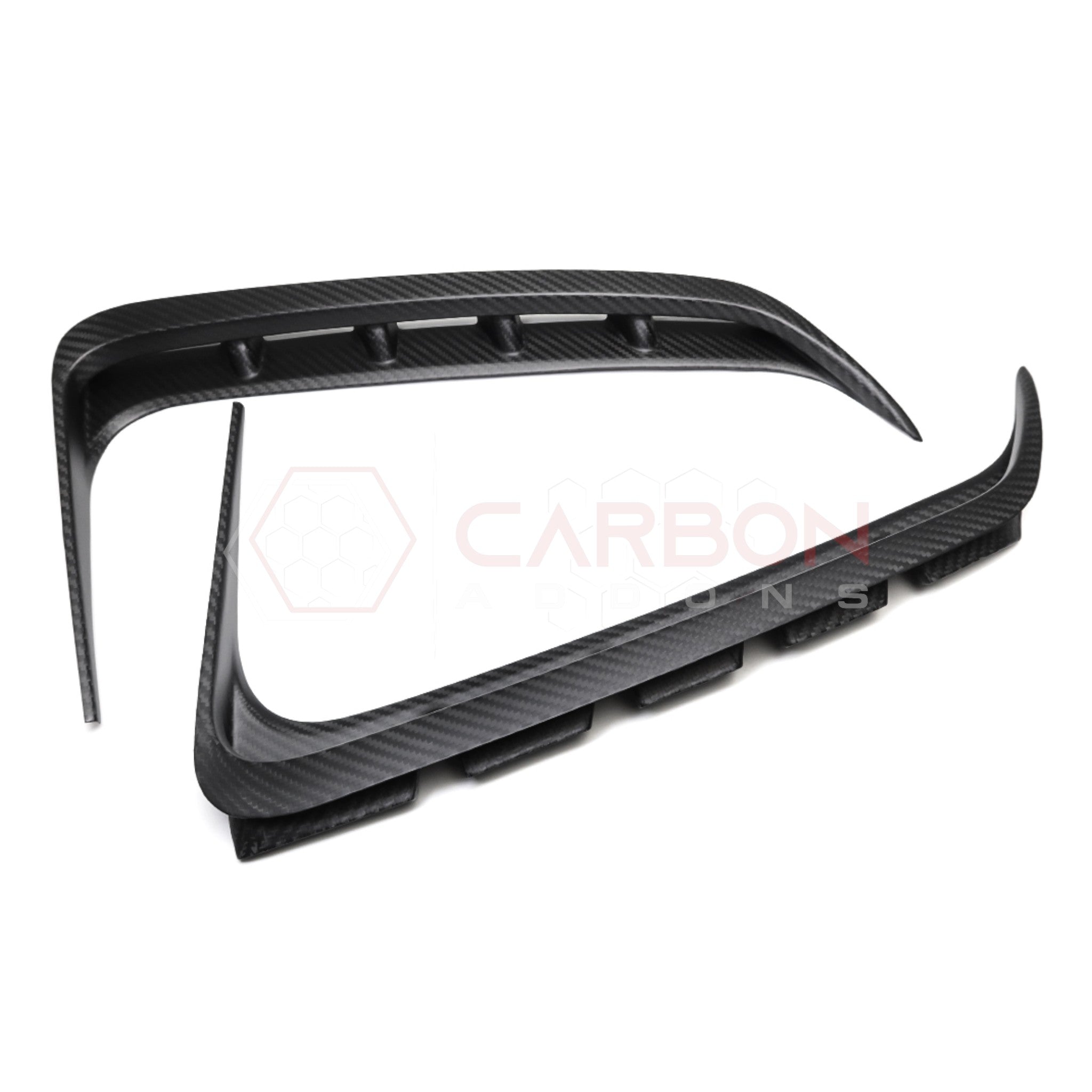 2021+ RAM TRX/RHO Exterior Rear Fender Taillight Vent Trims Hard Carbon Fiber Covers