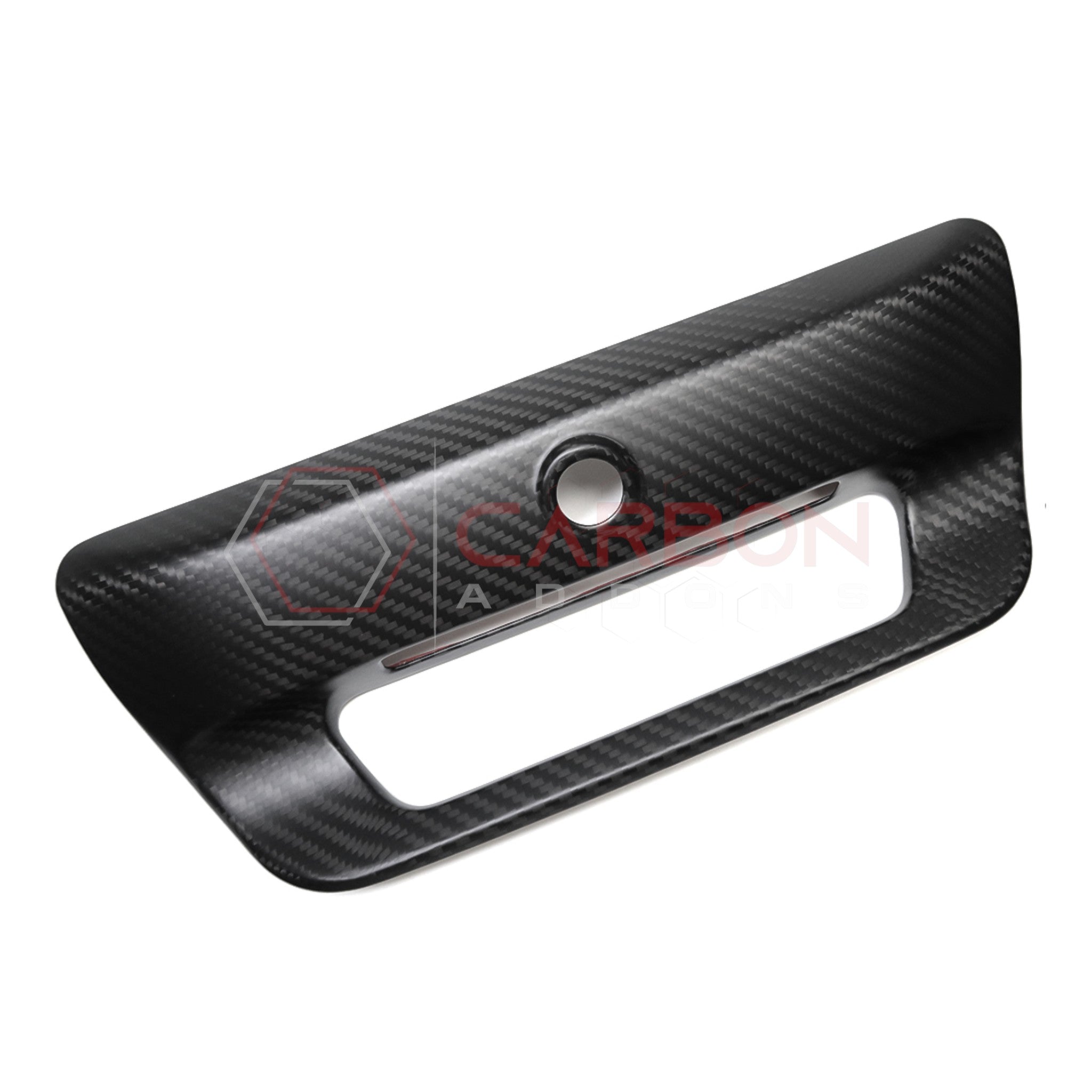 2019+ RAM 1500/TRX/RHO Tailgate Door Handle Trim Real Carbon Fiber Cover